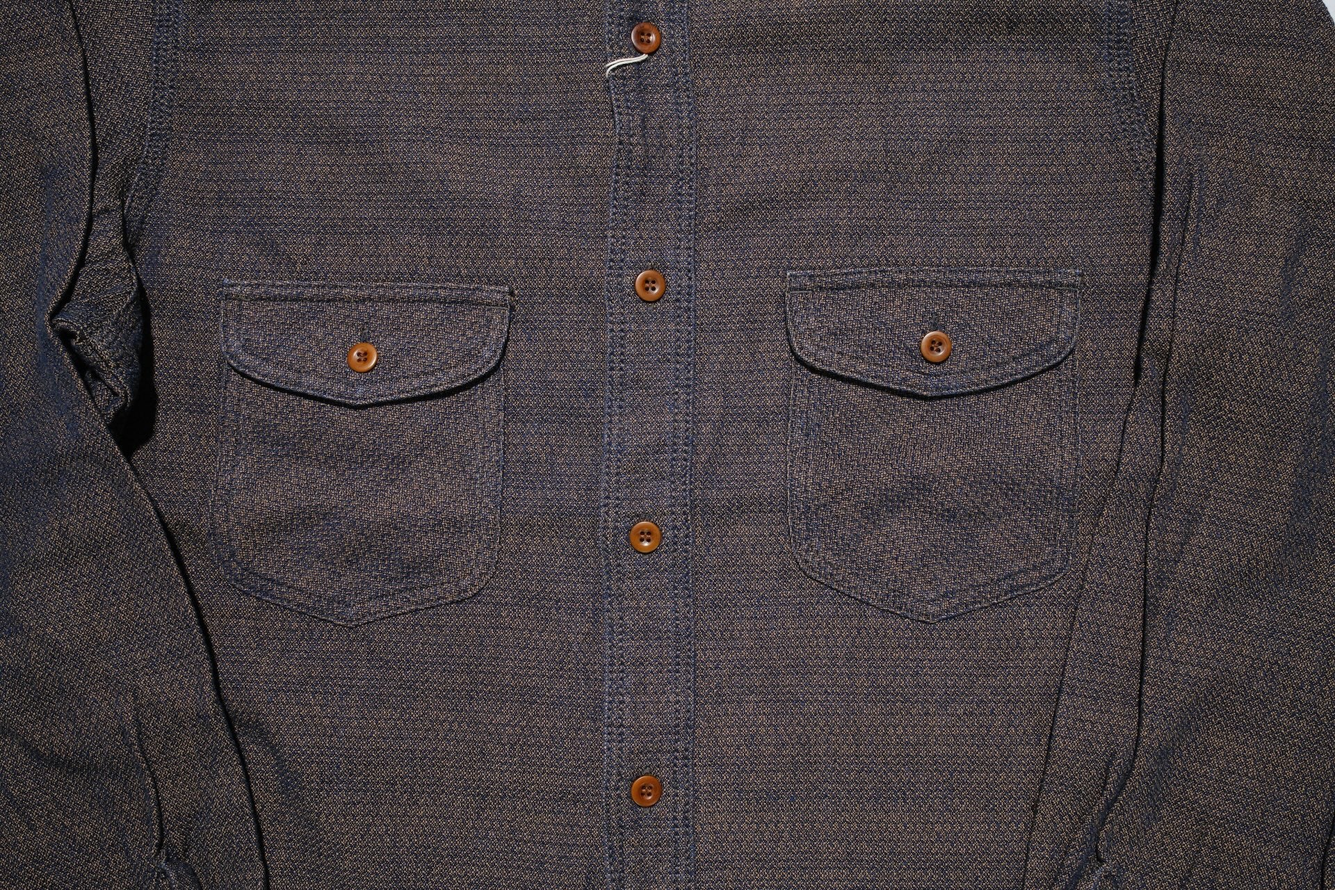 Samurai 10oz “Konako Ai-Madara” Sashiko “Overseas Edition” Work Shirt