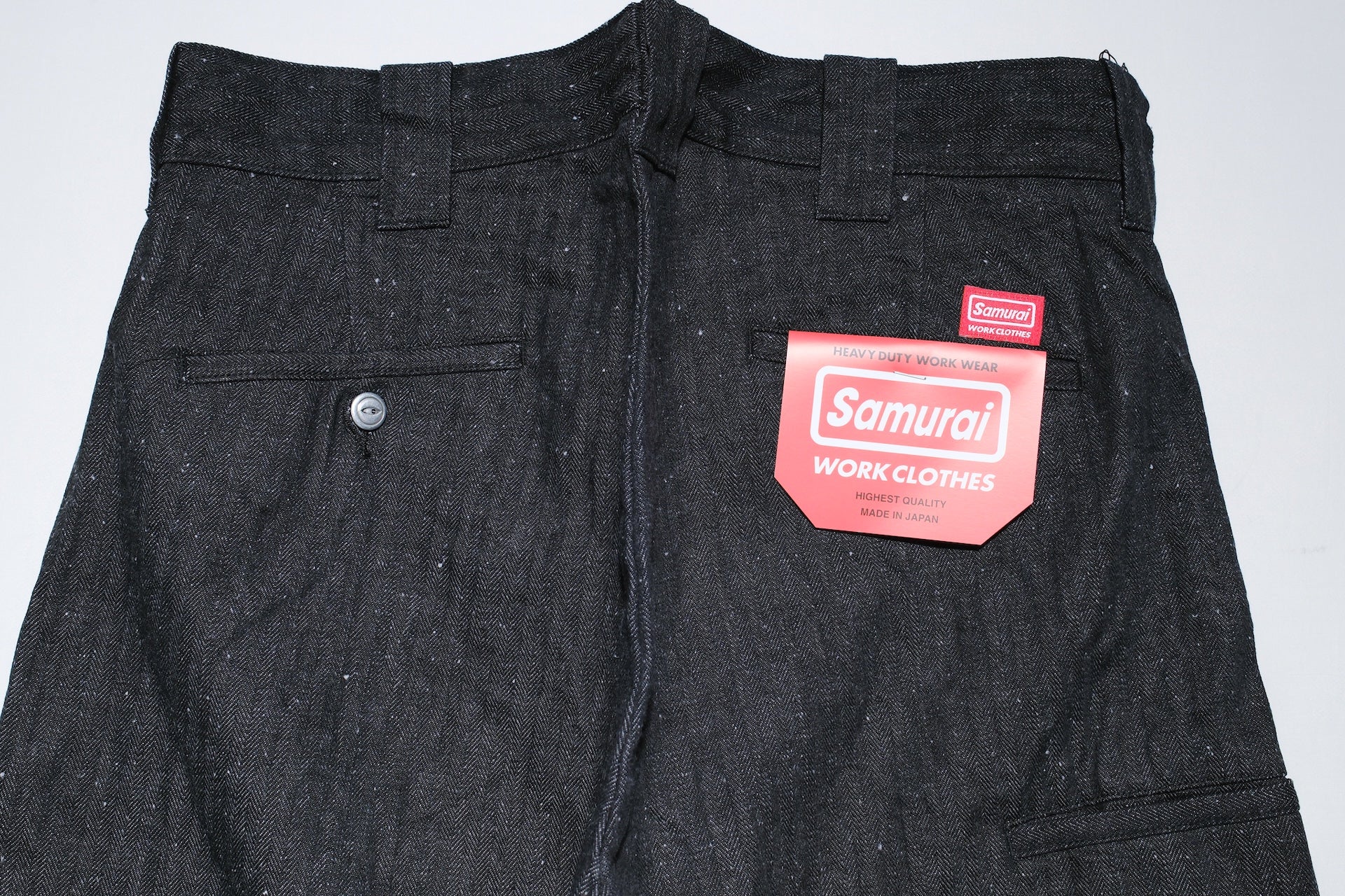 Samurai 13oz HBT Denim Double-Knee Work Pants (Black)