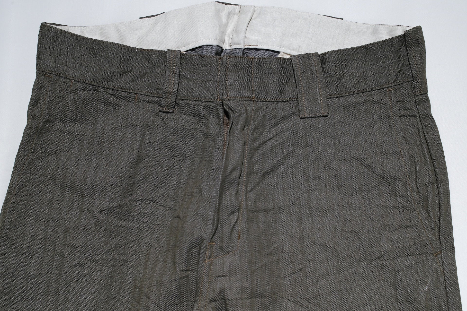 Samurai 13oz HBT Denim Double-Knee Work Pants (Olive)