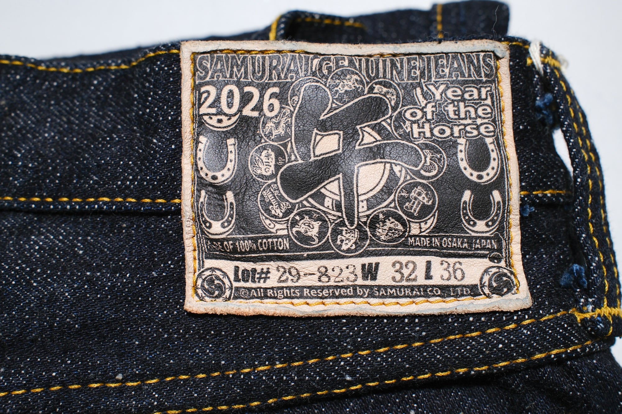 Samurai 17oz S210XJ17oz-26U “Year of the Horse” Denim (Saddle Slim fit)