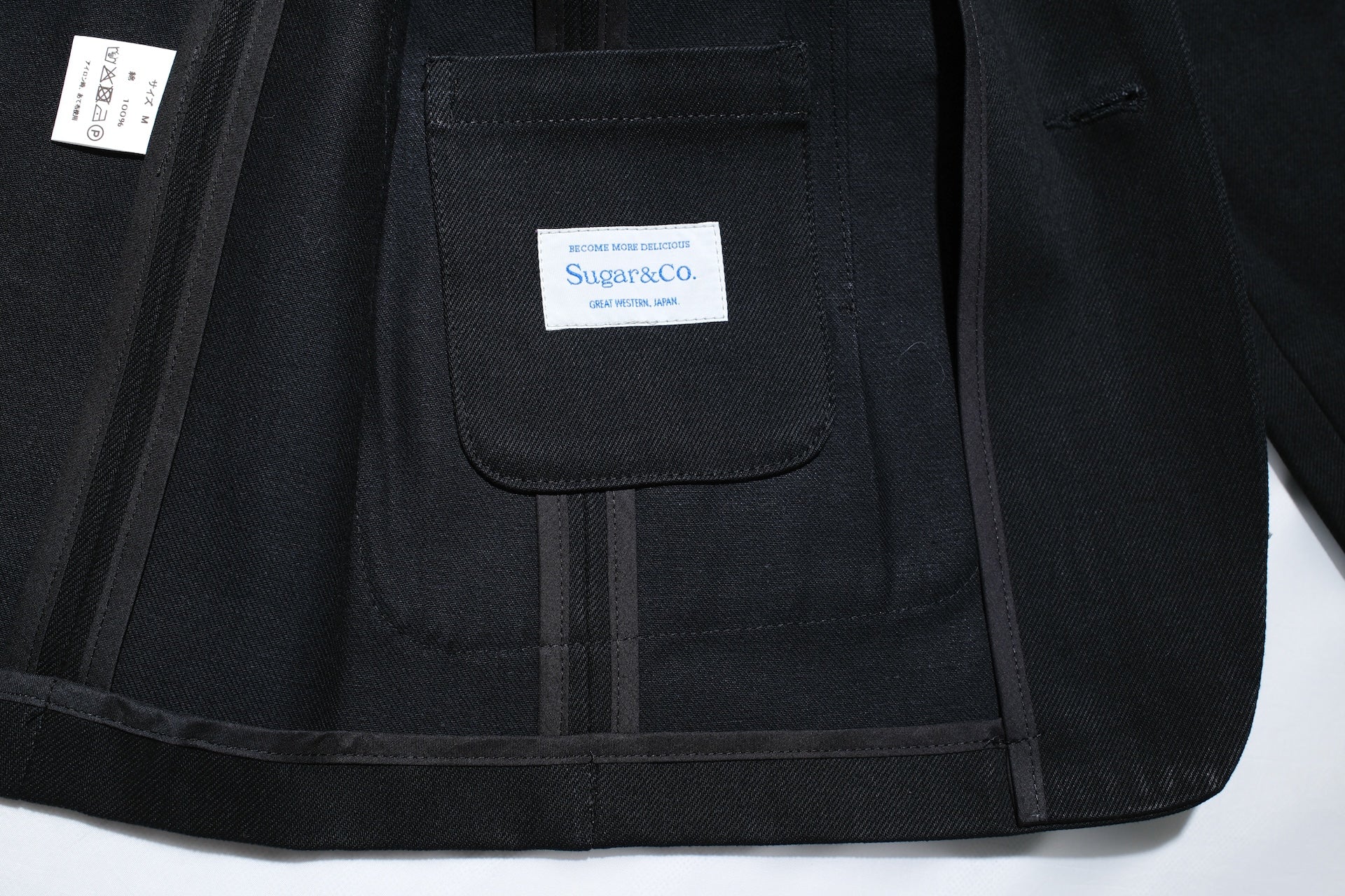 Sugar & Co. “Ivy Senior” 13.5oz Denim Tailored Blazer (Solid Black)