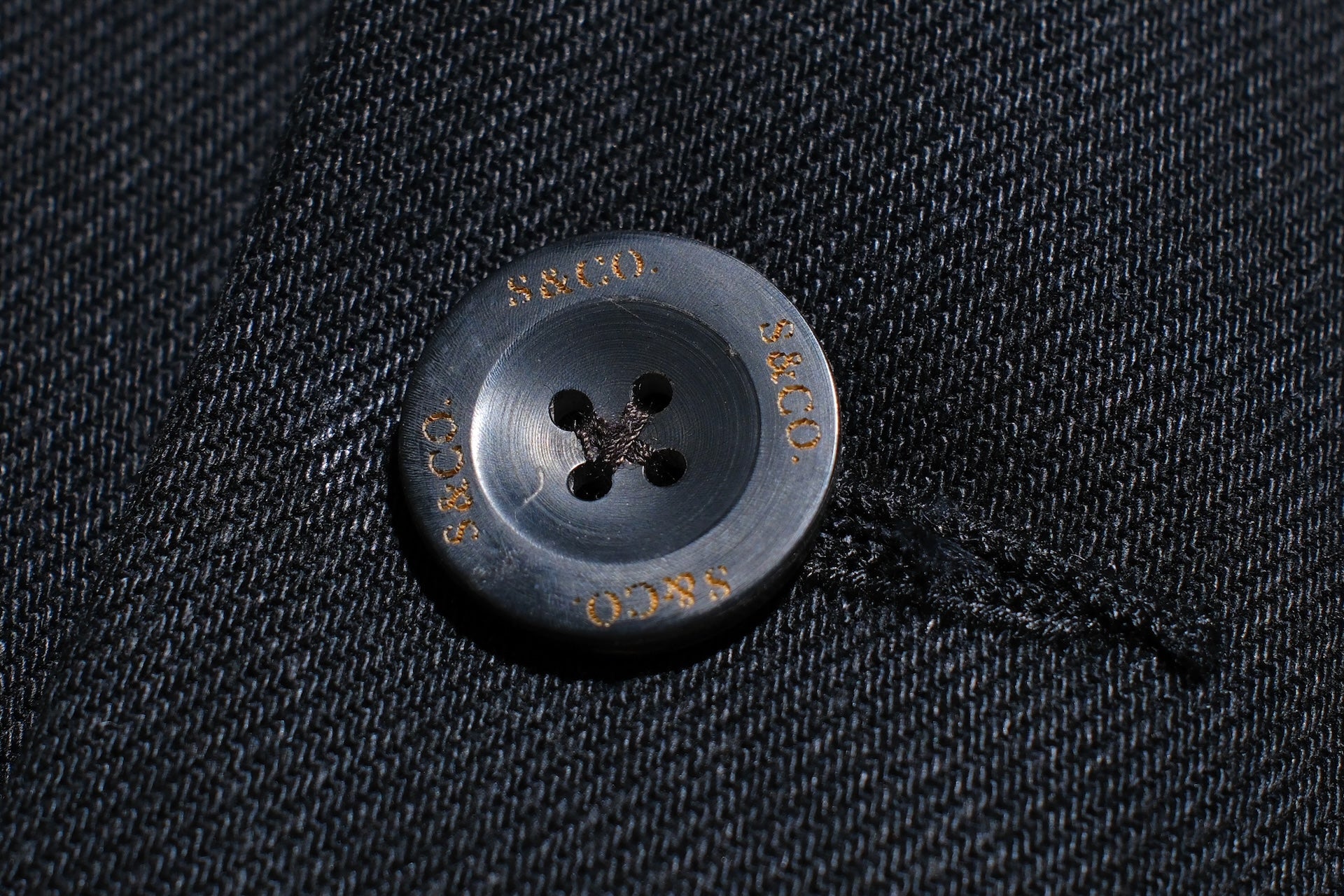 Sugar & Co. “Ivy Senior” 13.5oz Denim Tailored Blazer (Solid Black)