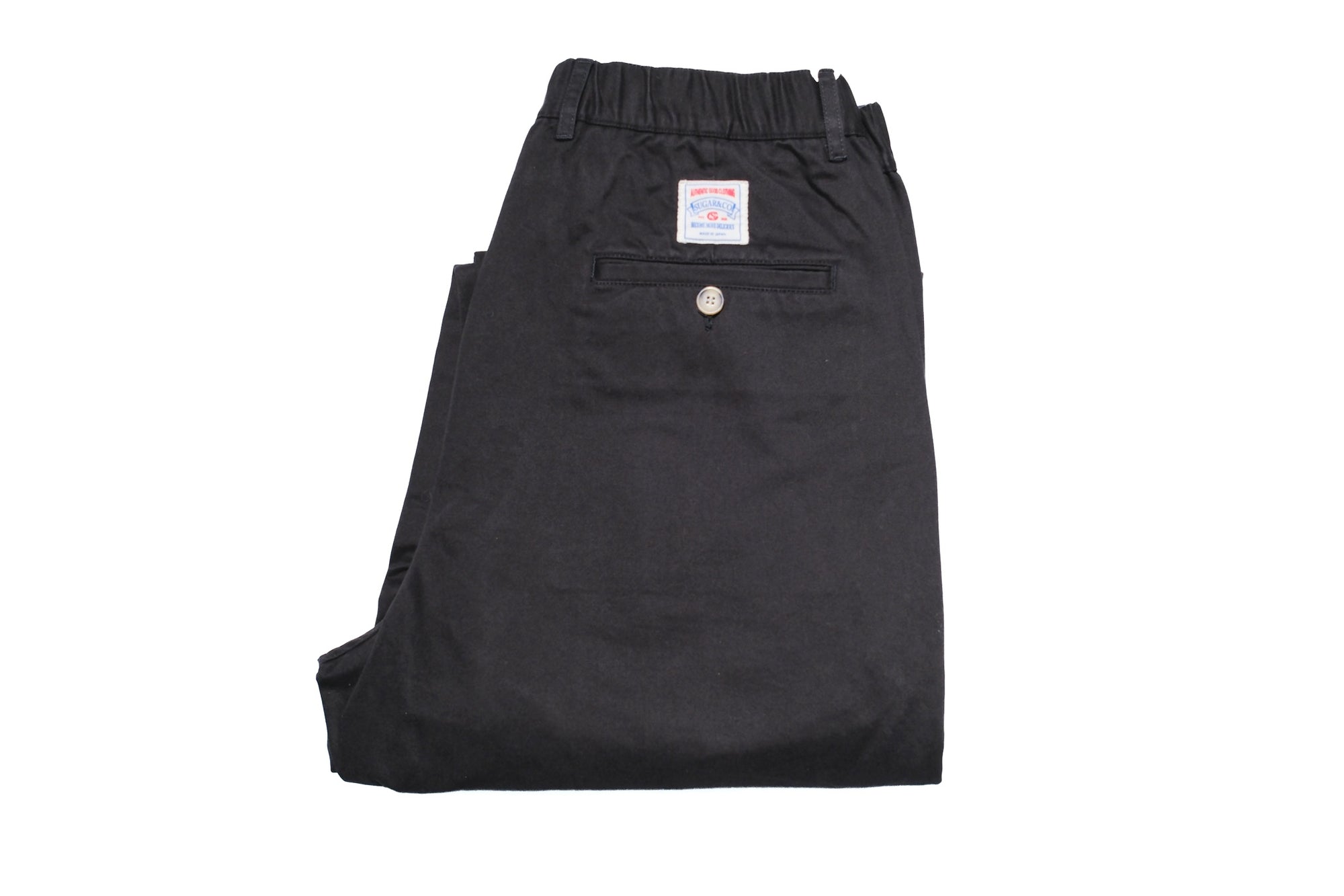 Sugar & Co. “Ivy Senior” Moleskin Loose-Straight Chino Trousers (Black)
