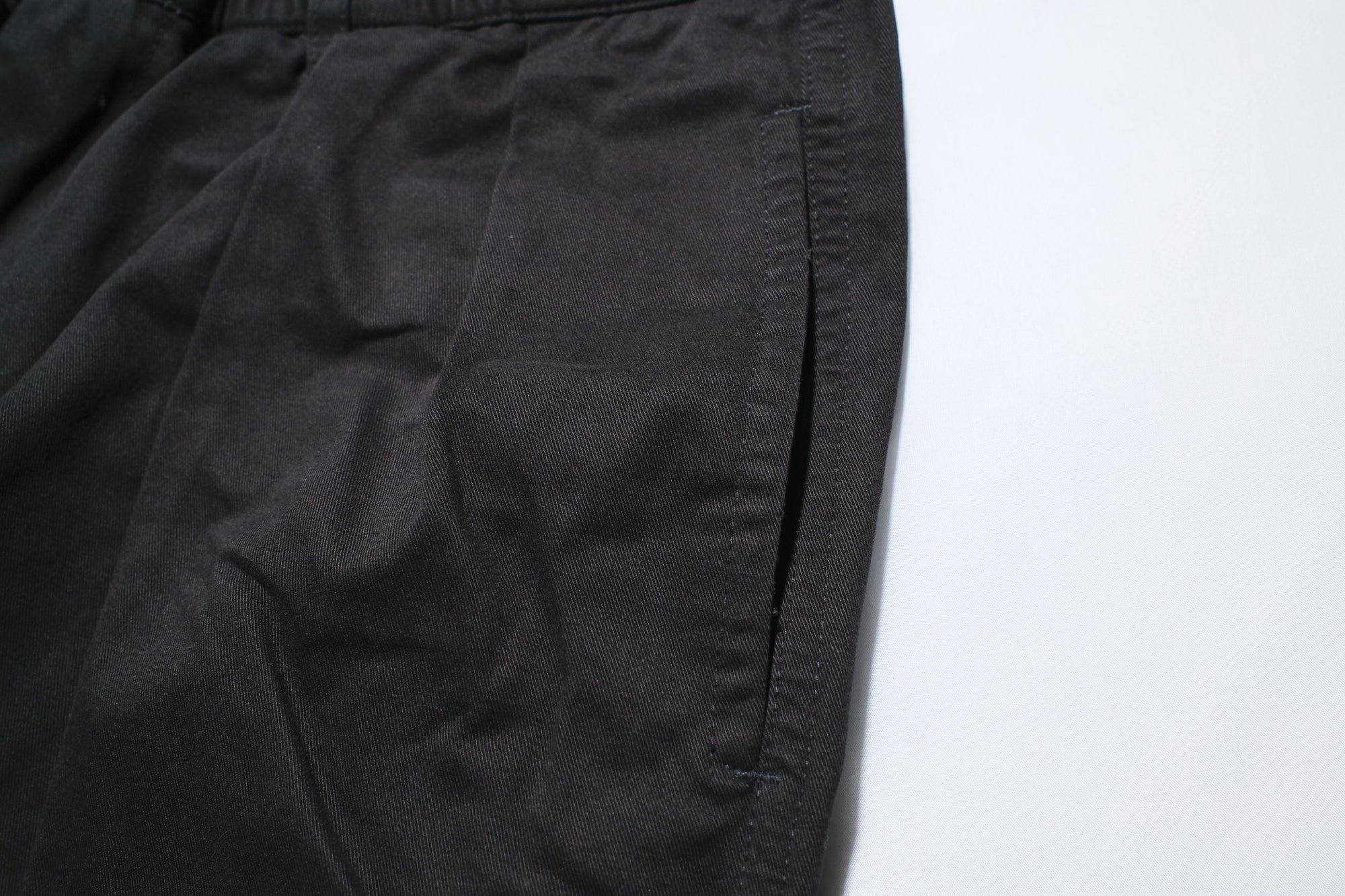 Sugar & Co. “Ivy Senior” Moleskin Loose-Straight Chino Trousers (Black)
