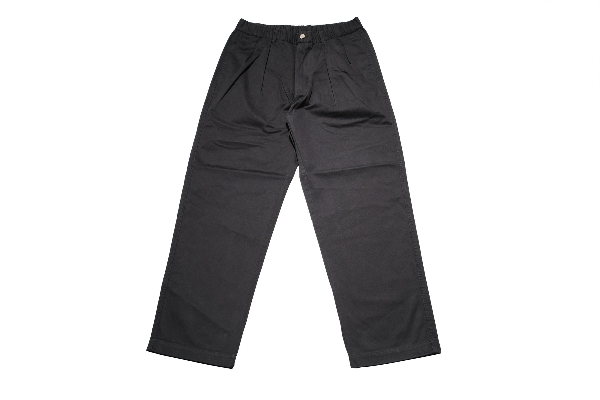 Sugar & Co. “Ivy Senior” Moleskin Loose-Straight Chino Trousers (Black)