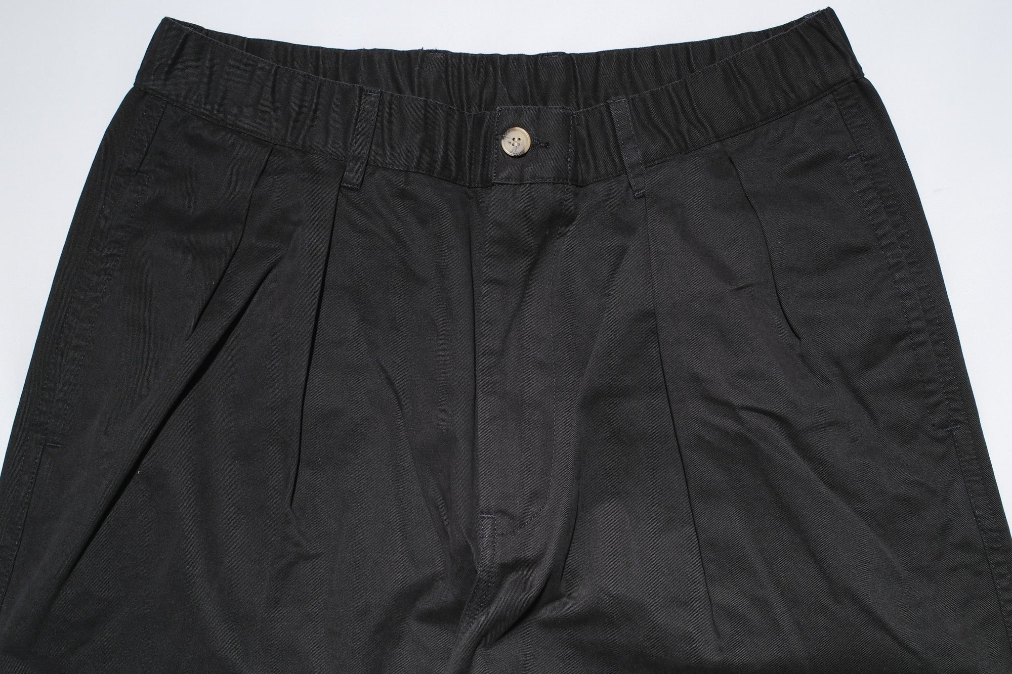 Sugar & Co. “Ivy Senior” Moleskin Loose-Straight Chino Trousers (Black)