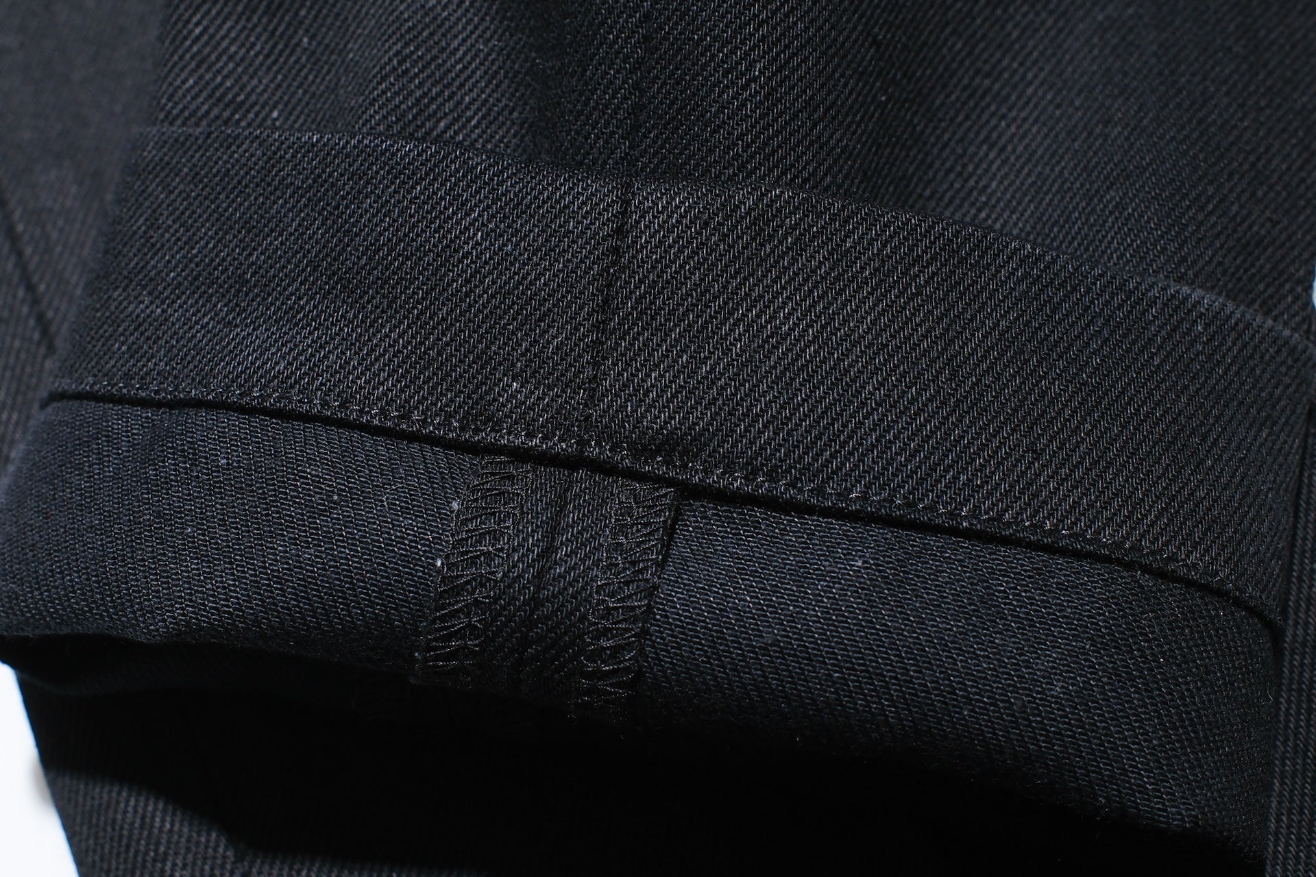 Sugar & Co. “Ivy Senior” 13.5oz Slim-fit Denim Trousers (Solid Black)