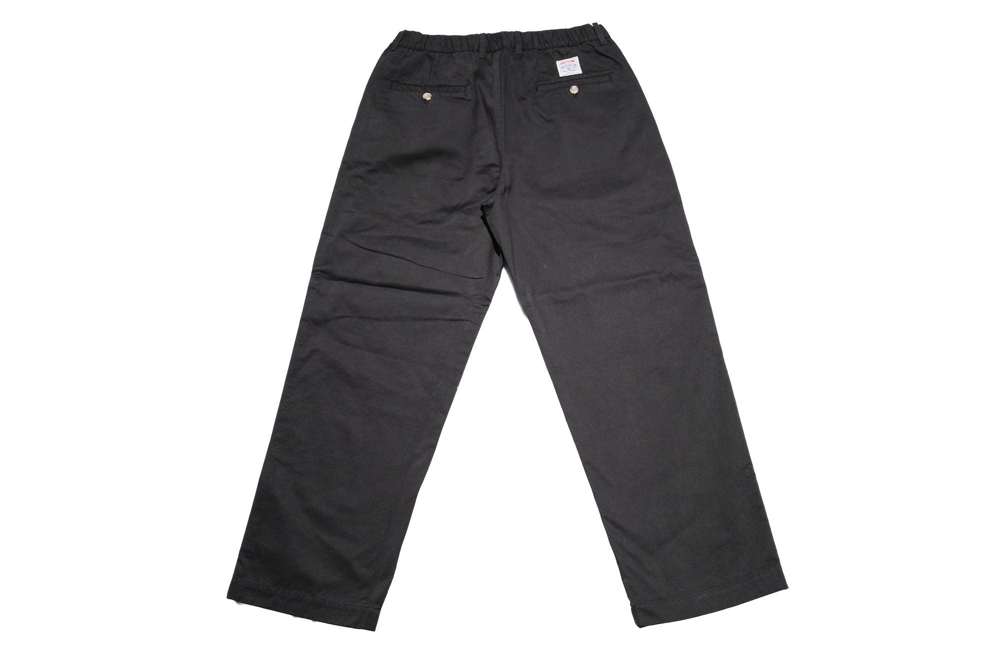 Sugar & Co. “Ivy Senior” Moleskin Loose-Straight Chino Trousers (Black)
