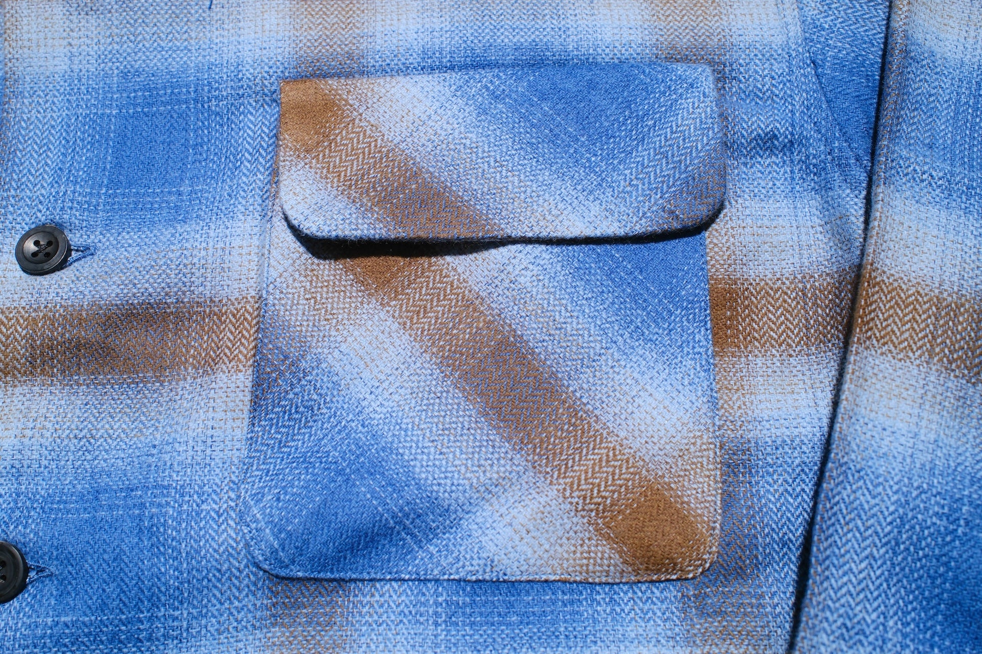 Sugar & Co. Medium-Weight Cotton Flannel L/S Open Collar Shirt (Dusty Blue)