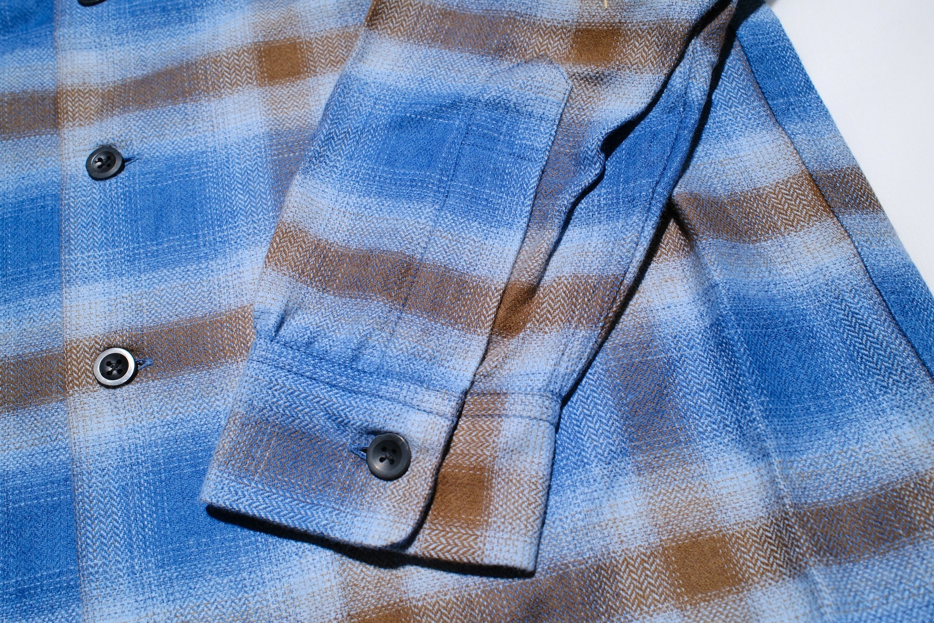 Sugar & Co. Medium-Weight Cotton Flannel L/S Open Collar Shirt (Dusty Blue)