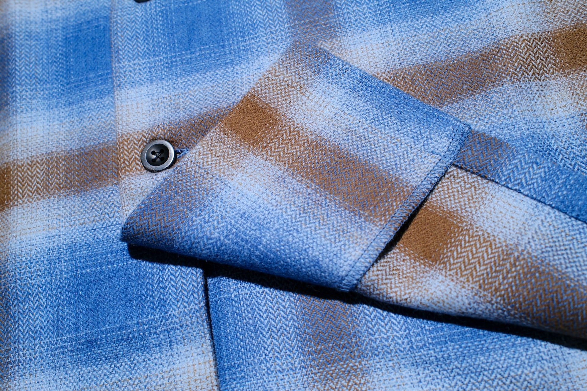 Sugar & Co. Medium-Weight Cotton Flannel L/S Open Collar Shirt (Dusty Blue)