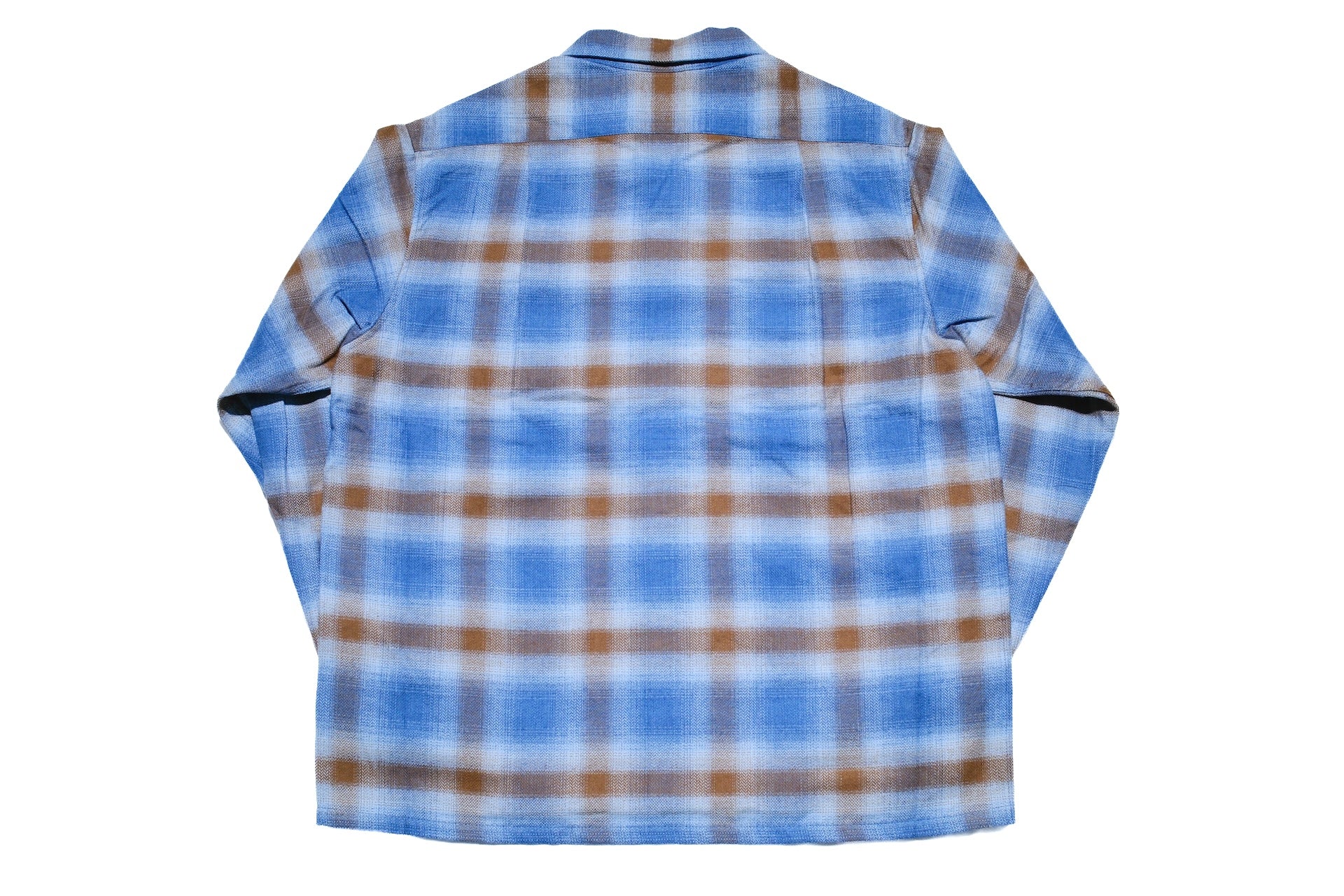 Sugar & Co. Medium-Weight Cotton Flannel L/S Open Collar Shirt (Dusty Blue)