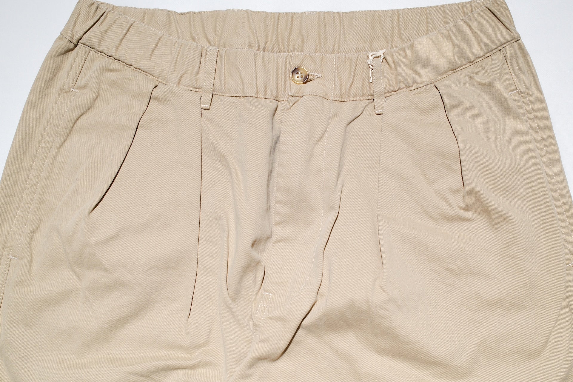 Sugar & Co. “Ivy Senior” Moleskin Loose-Straight Chino Trousers (Beige)