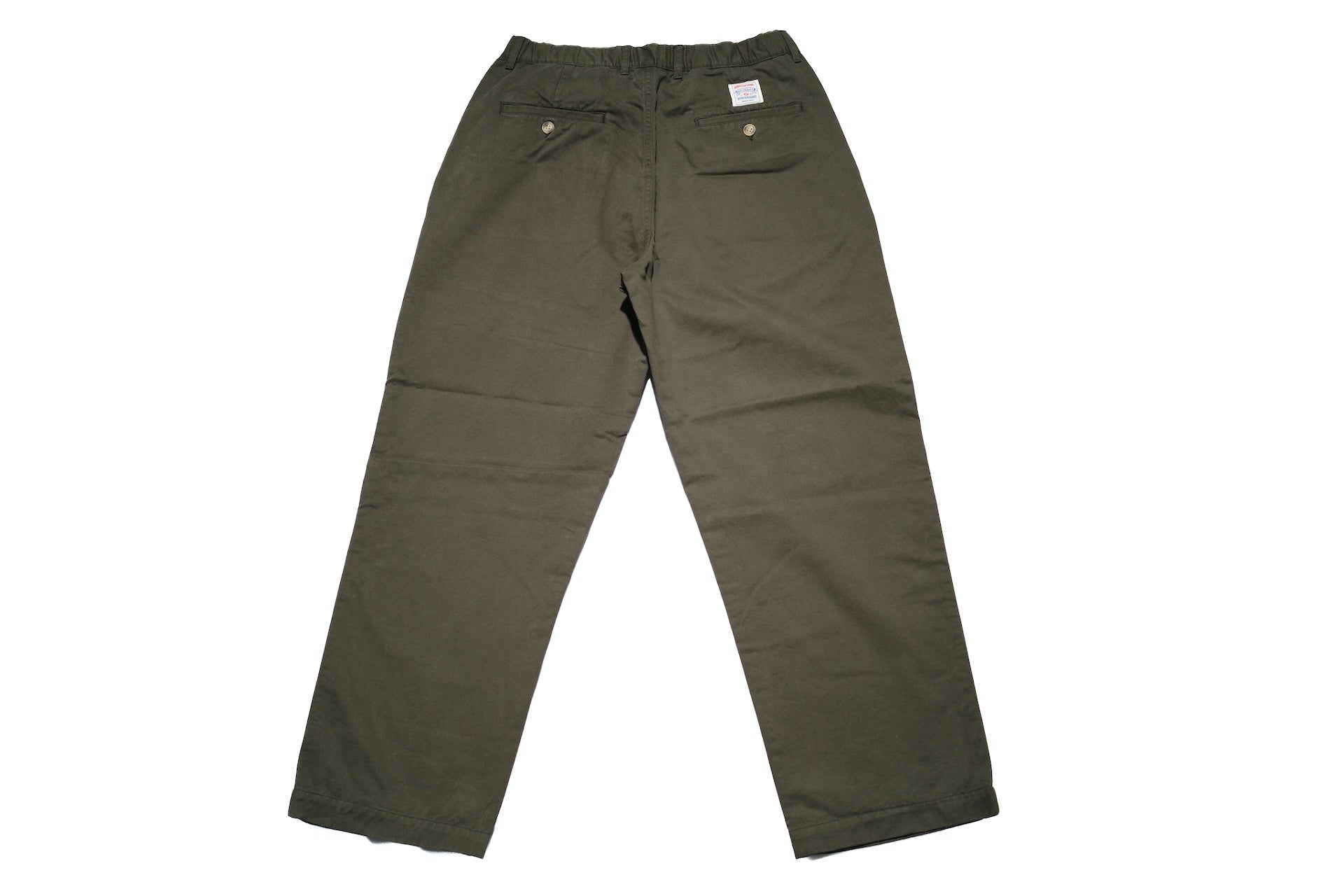 Sugar & Co. “Ivy Senior” Moleskin Loose-Straight Chino Trousers (Olive)