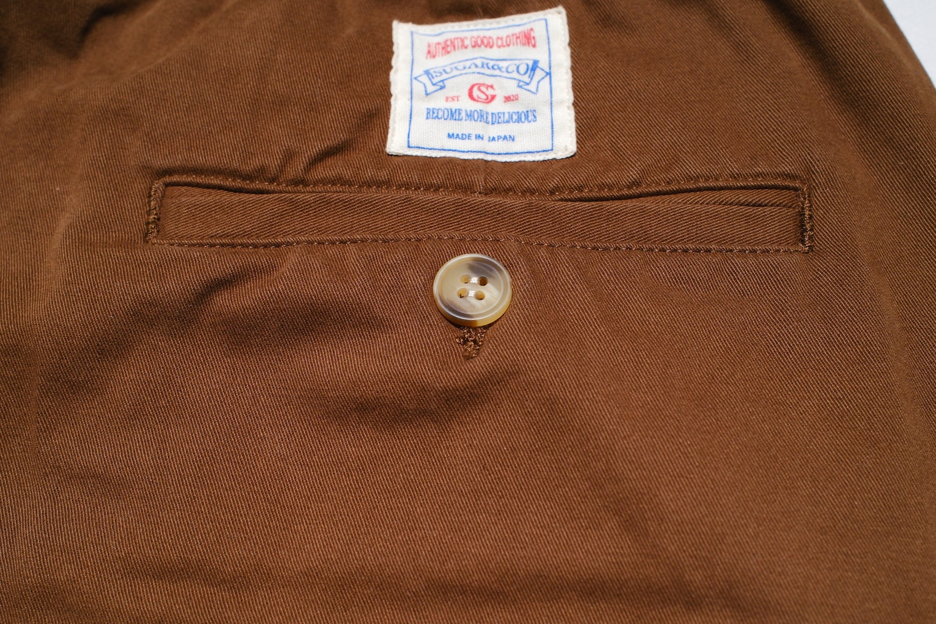 Sugar & Co. “Ivy Senior” Moleskin Loose-Straight Chino Trousers (Brown)