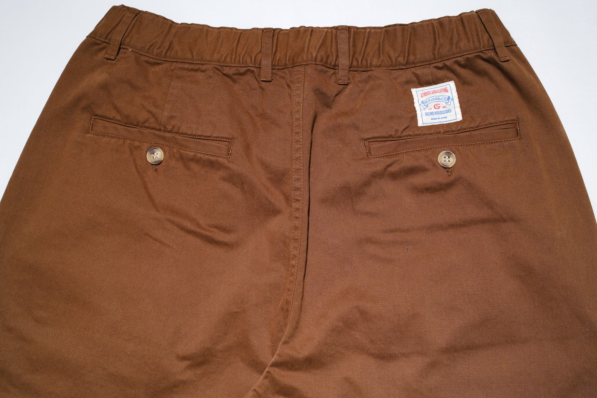 Sugar & Co. “Ivy Senior” Moleskin Loose-Straight Chino Trousers (Brown)