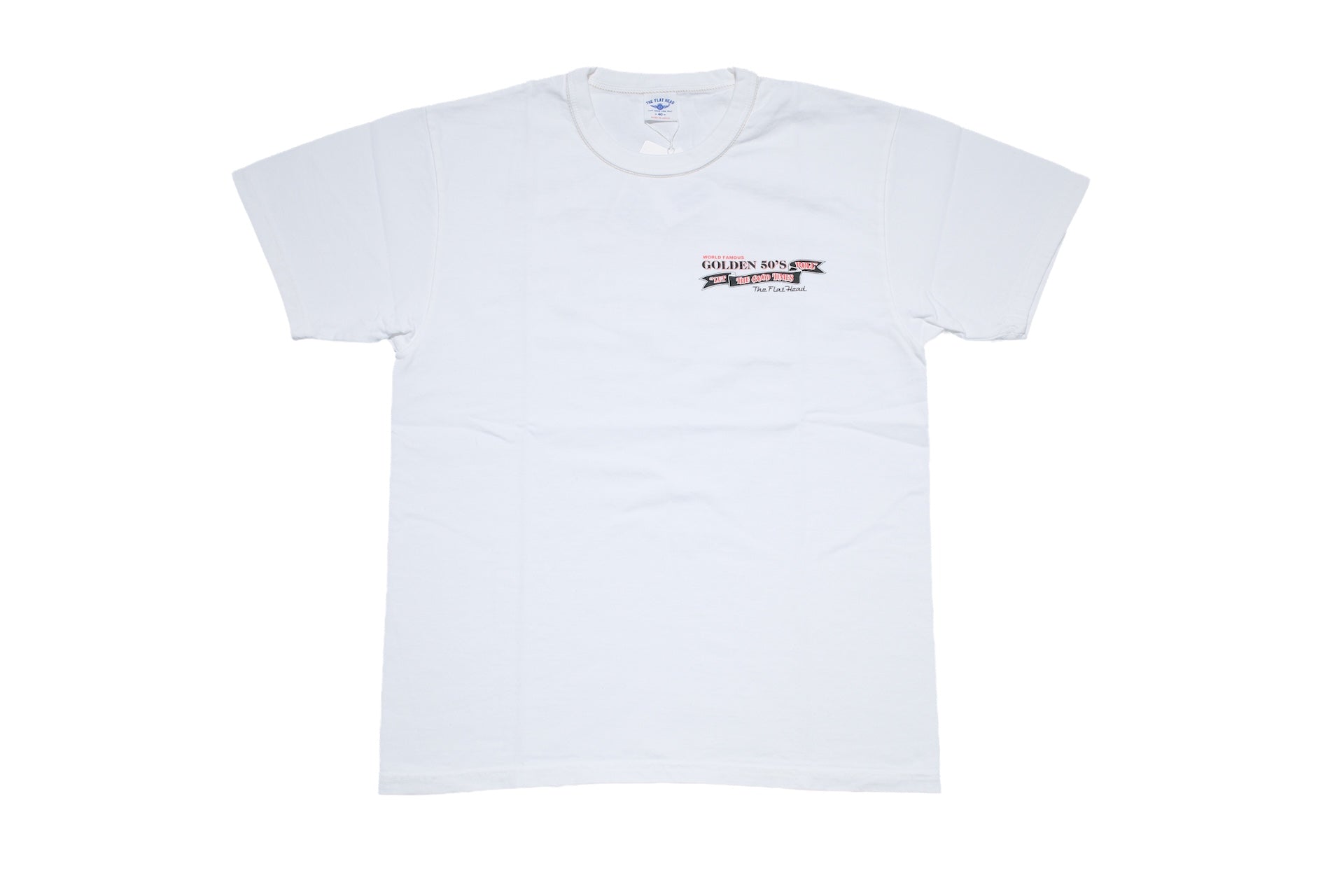 The Flat Head 9oz "Golden '50s" Loopwheeled Tee (Off White)