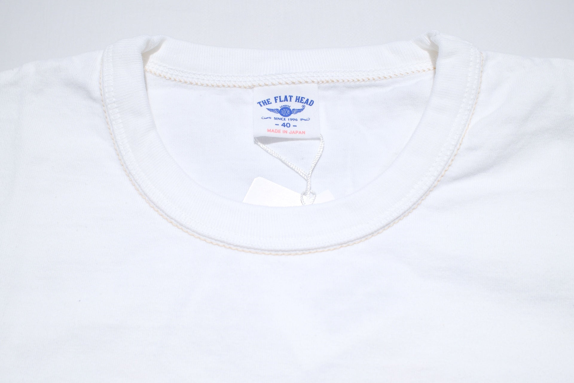The Flat Head 9oz "Golden '50s" Loopwheeled Tee (Off White)