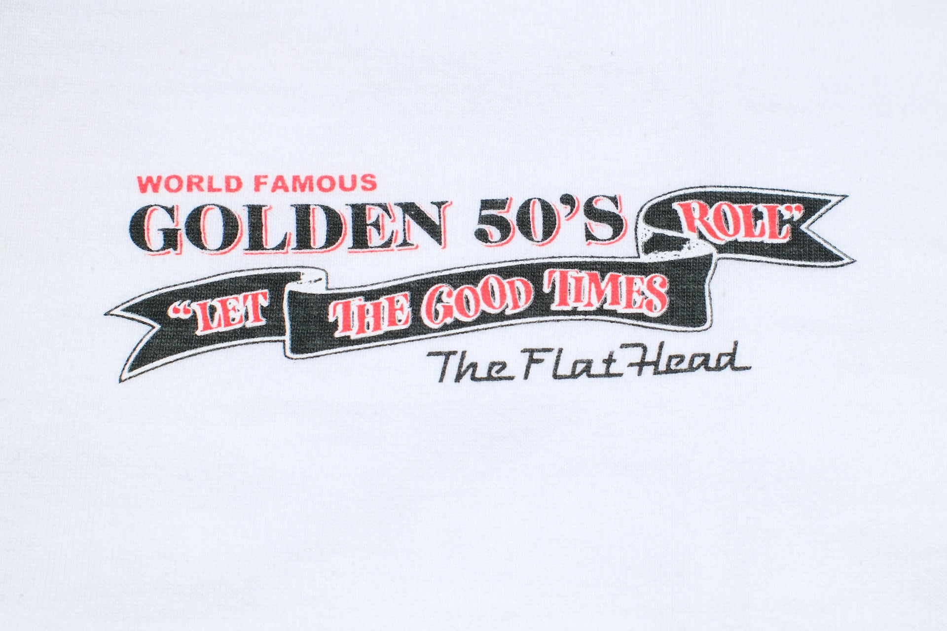 The Flat Head 9oz "Golden '50s" Loopwheeled Tee (Off White)