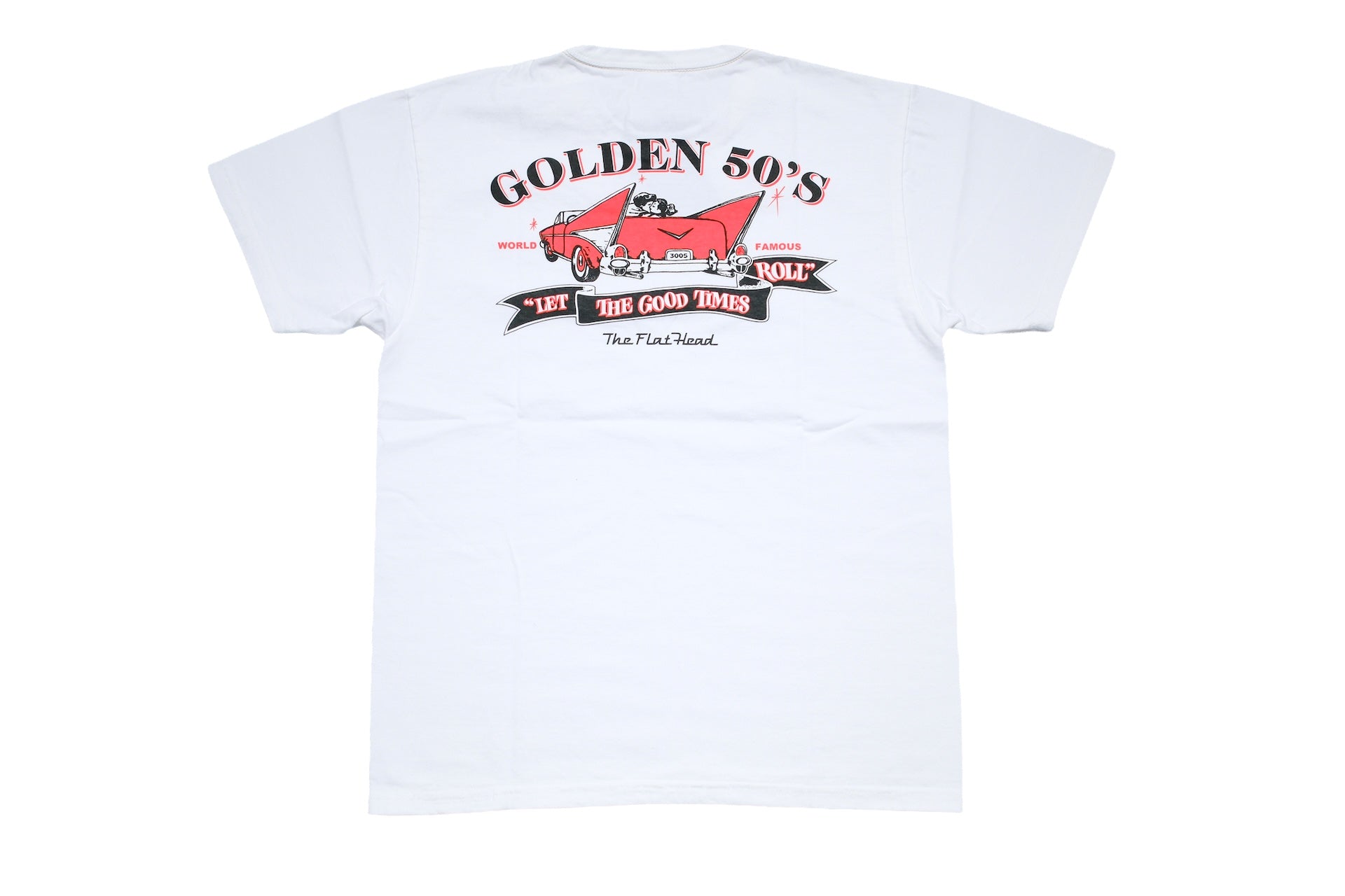 The Flat Head 9oz "Golden '50s" Loopwheeled Tee (Off White)