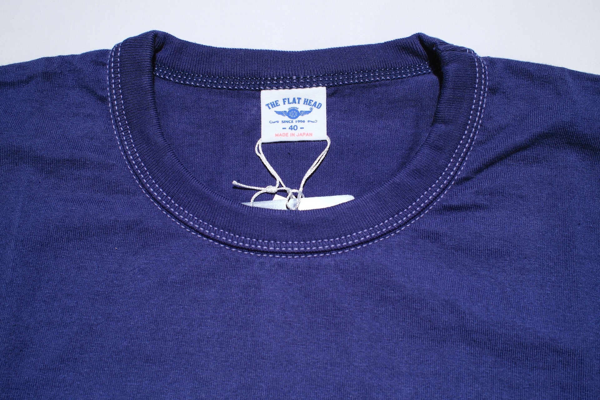 The Flat Head 9oz "Golden '50s" Loopwheeled Tee (Eggplant Navy)