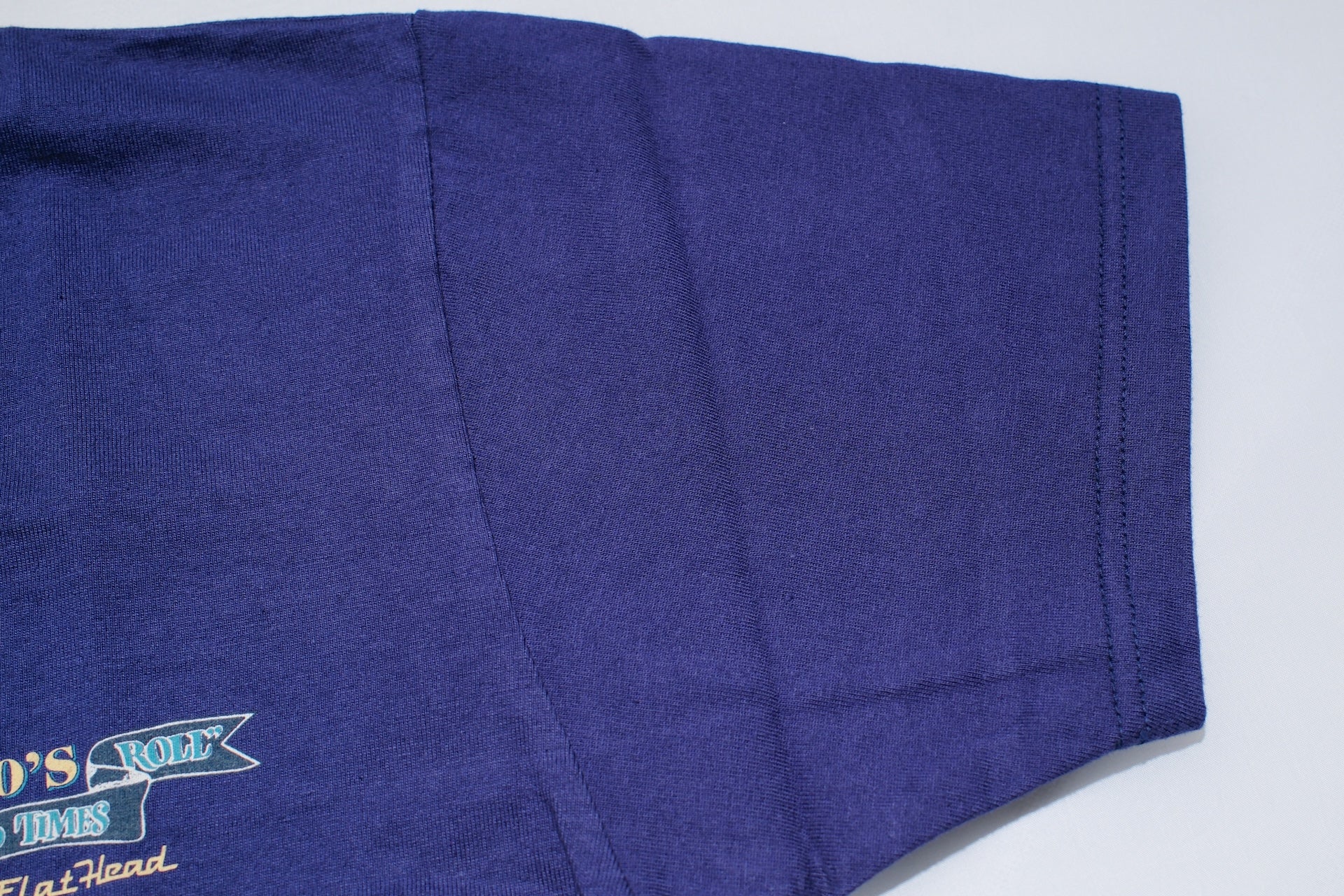 The Flat Head 9oz "Golden '50s" Loopwheeled Tee (Eggplant Navy)