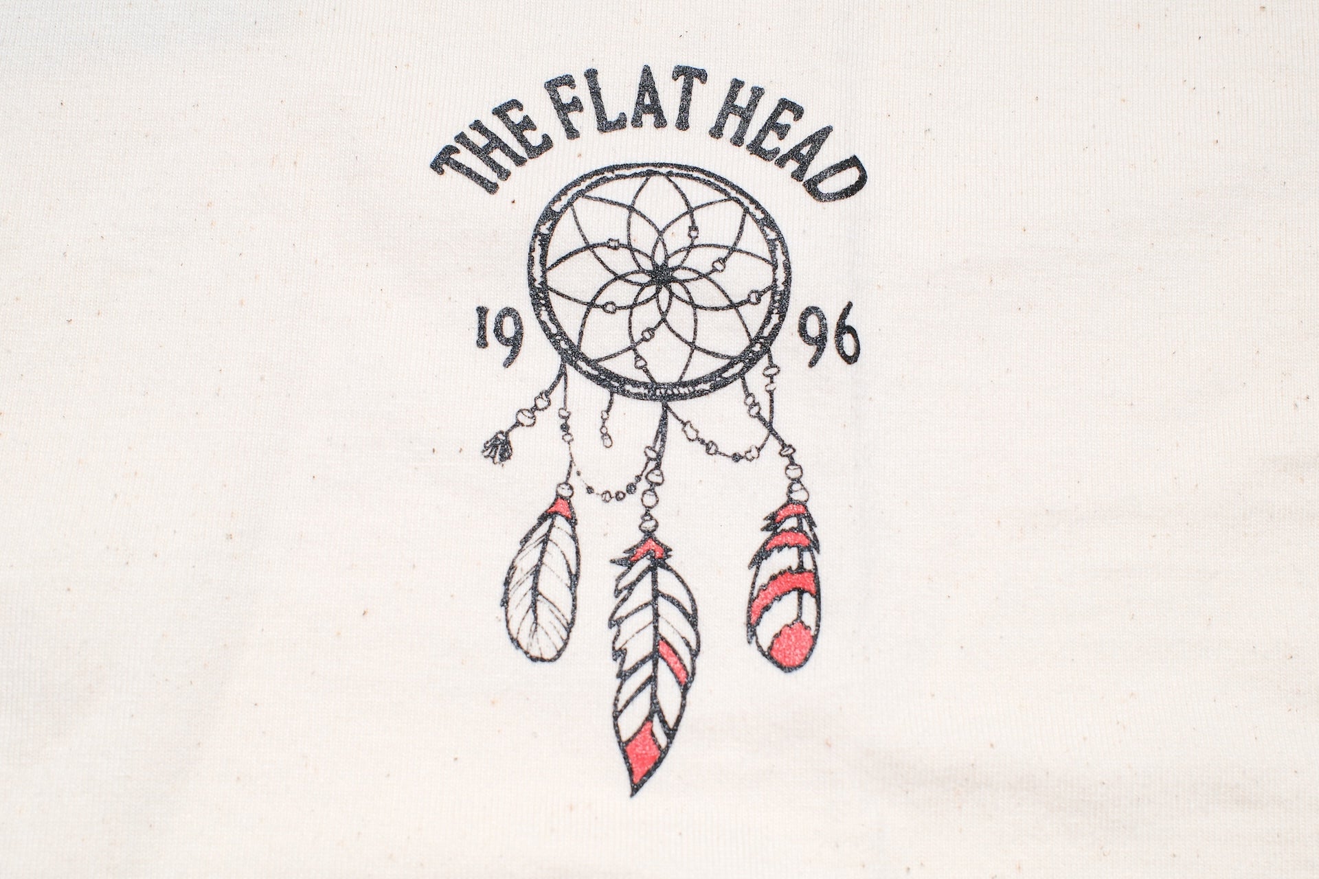 The Flat Head 9oz "Native American" Loopwheeled Tee (Natural Ivory)