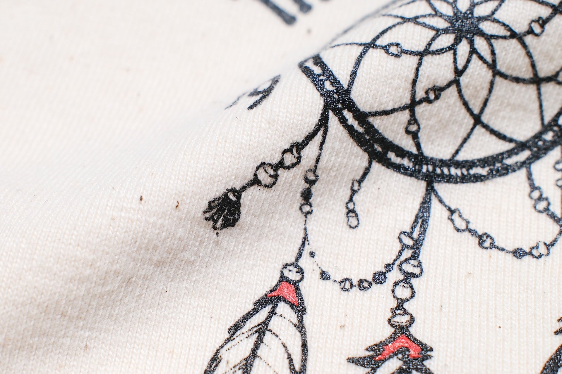 The Flat Head 9oz "Native American" Loopwheeled Tee (Natural Ivory)