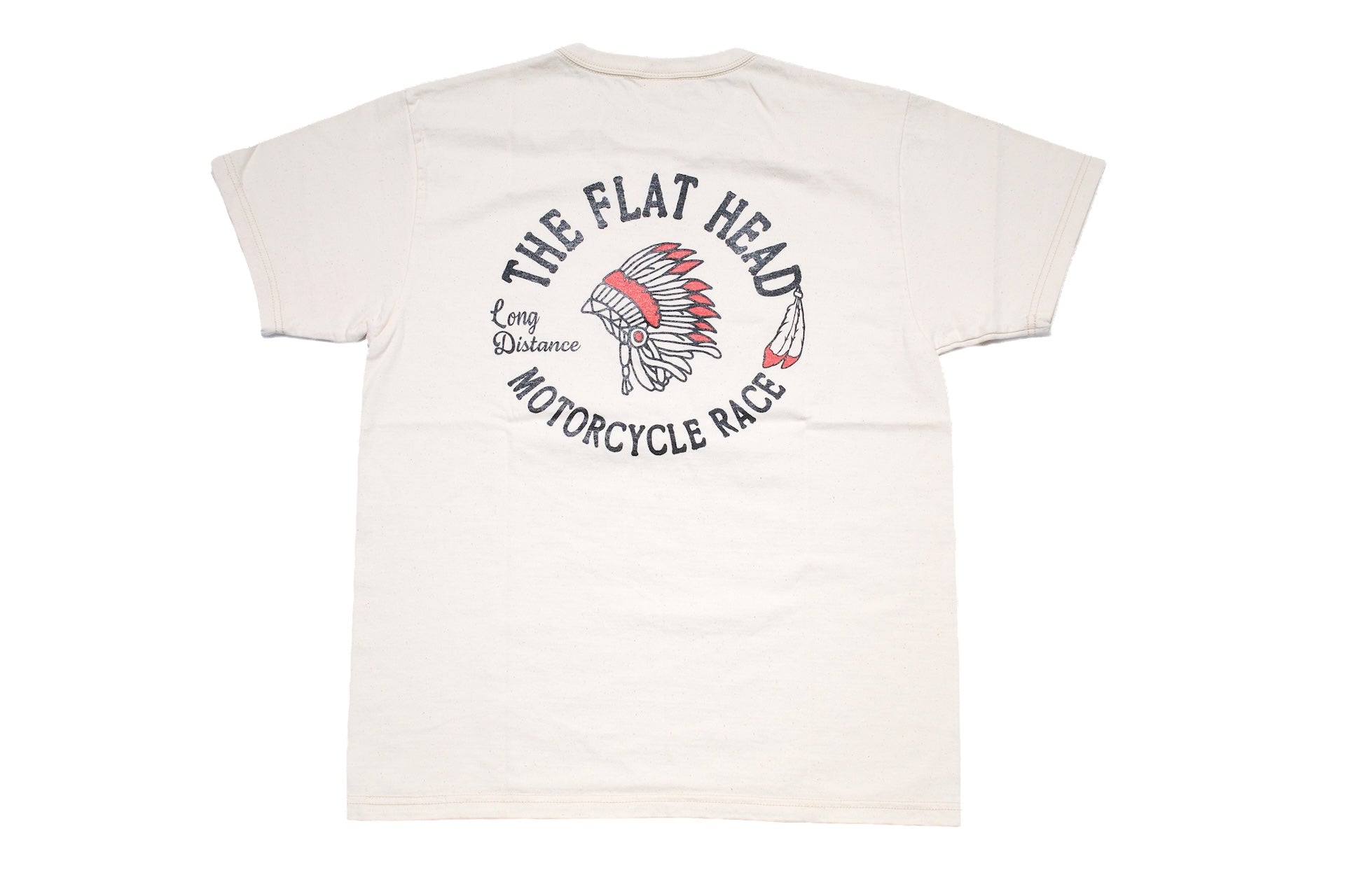 The Flat Head 9oz "Native American" Loopwheeled Tee (Natural Ivory)