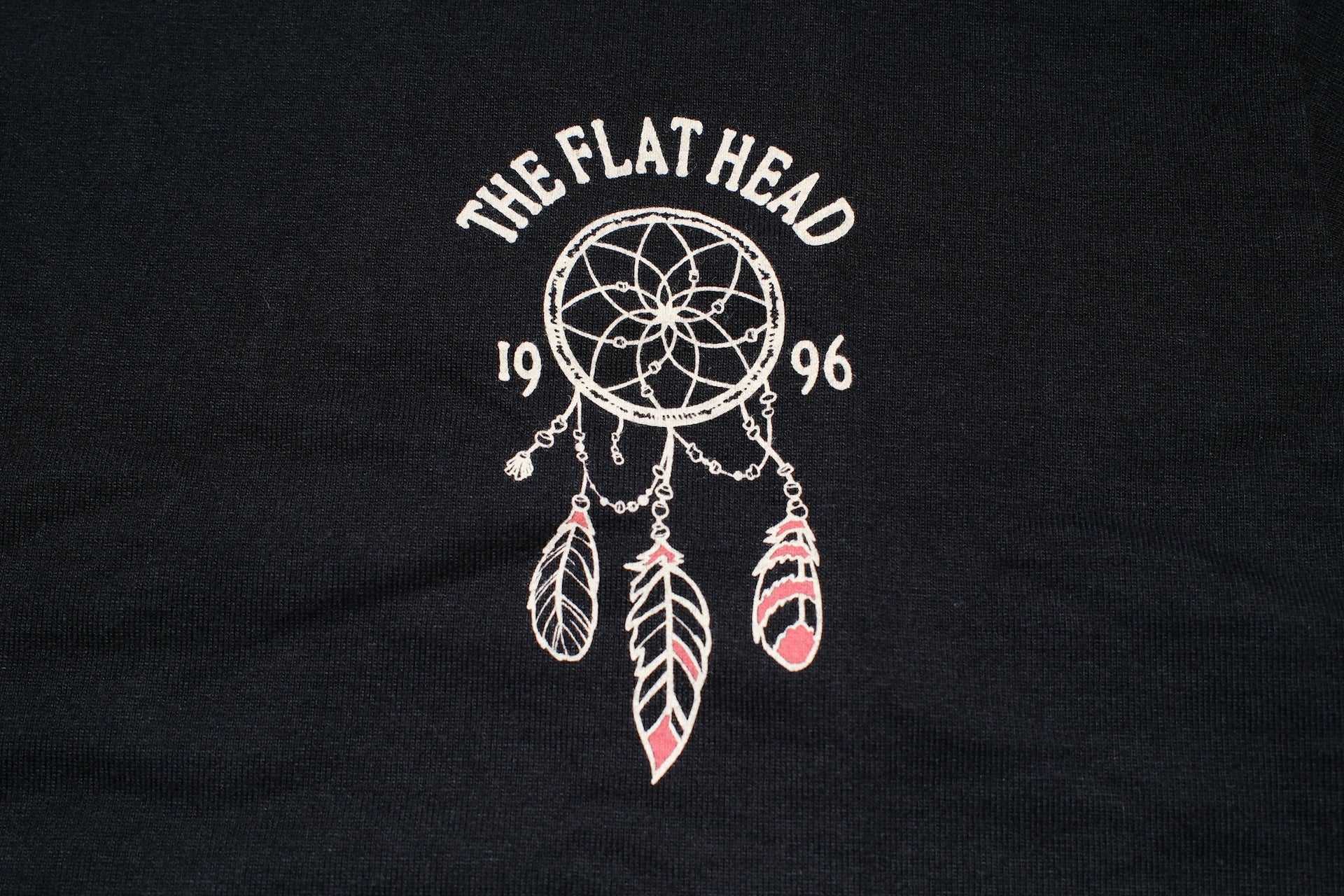 The Flat Head 9oz "Native American" Loopwheeled Tee (Solid Black)