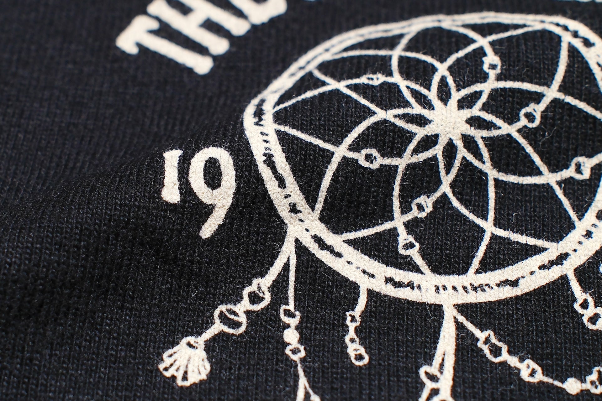 The Flat Head 9oz "Native American" Loopwheeled Tee (Solid Black)