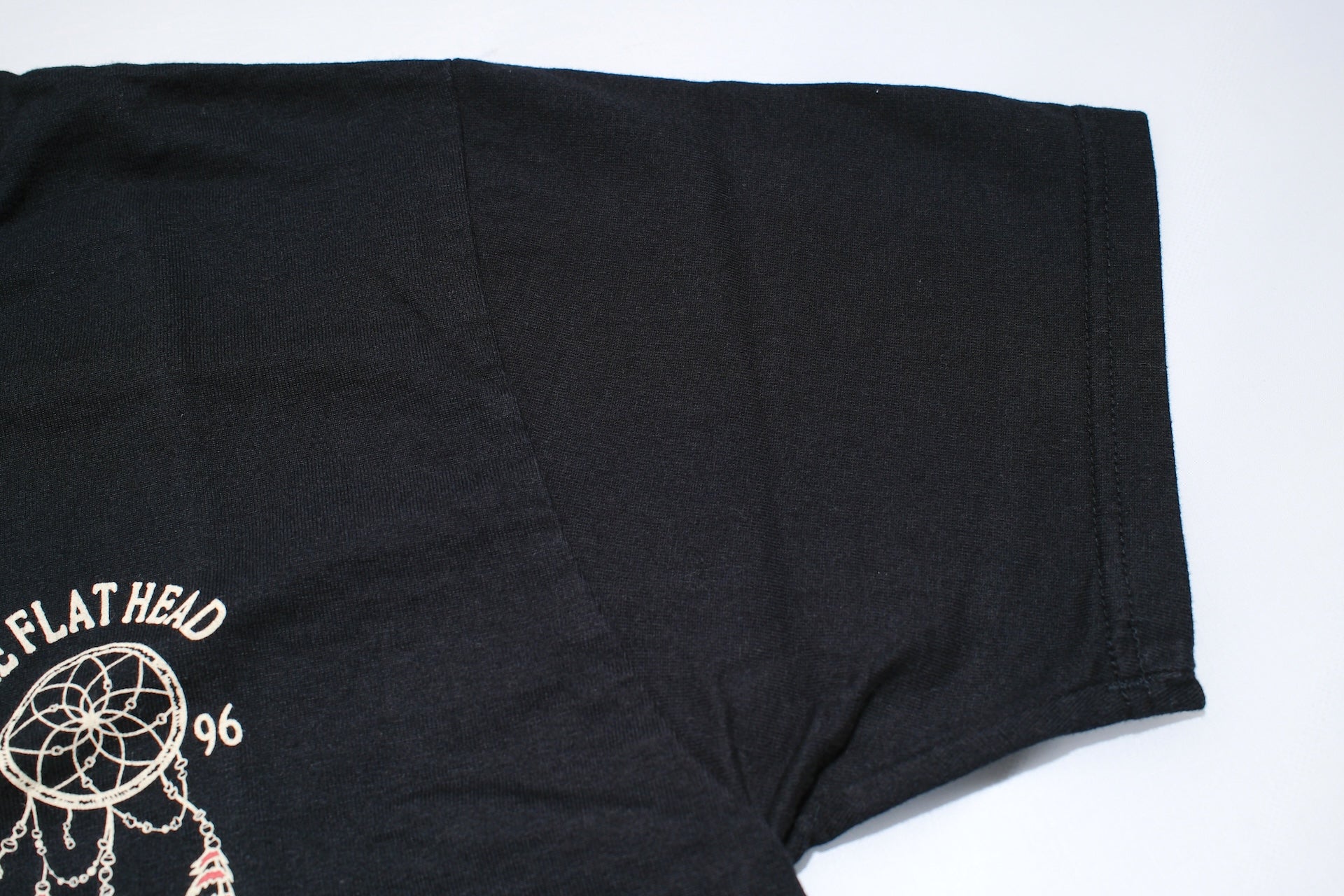 The Flat Head 9oz "Native American" Loopwheeled Tee (Solid Black)