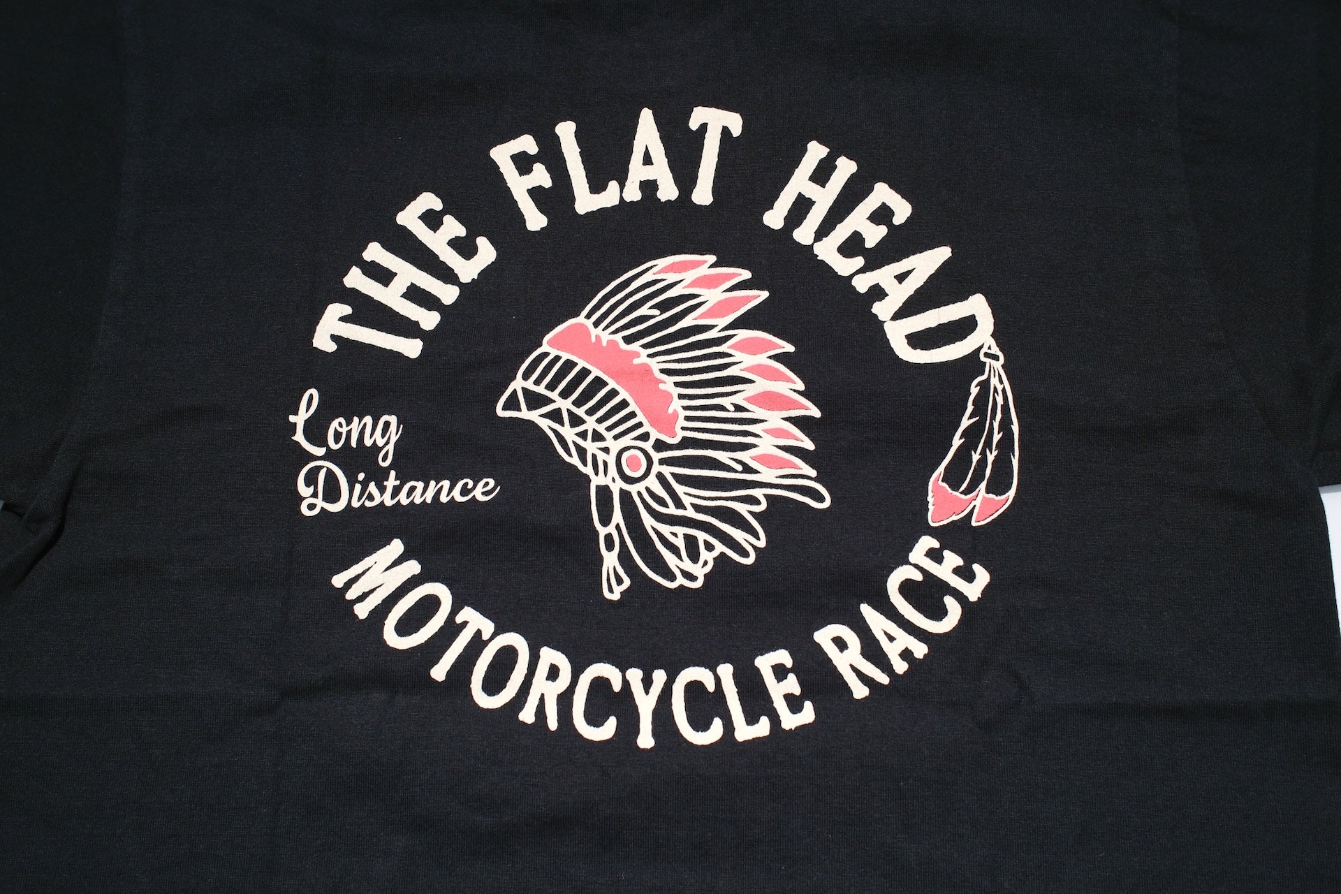 The Flat Head 9oz "Native American" Loopwheeled Tee (Solid Black)