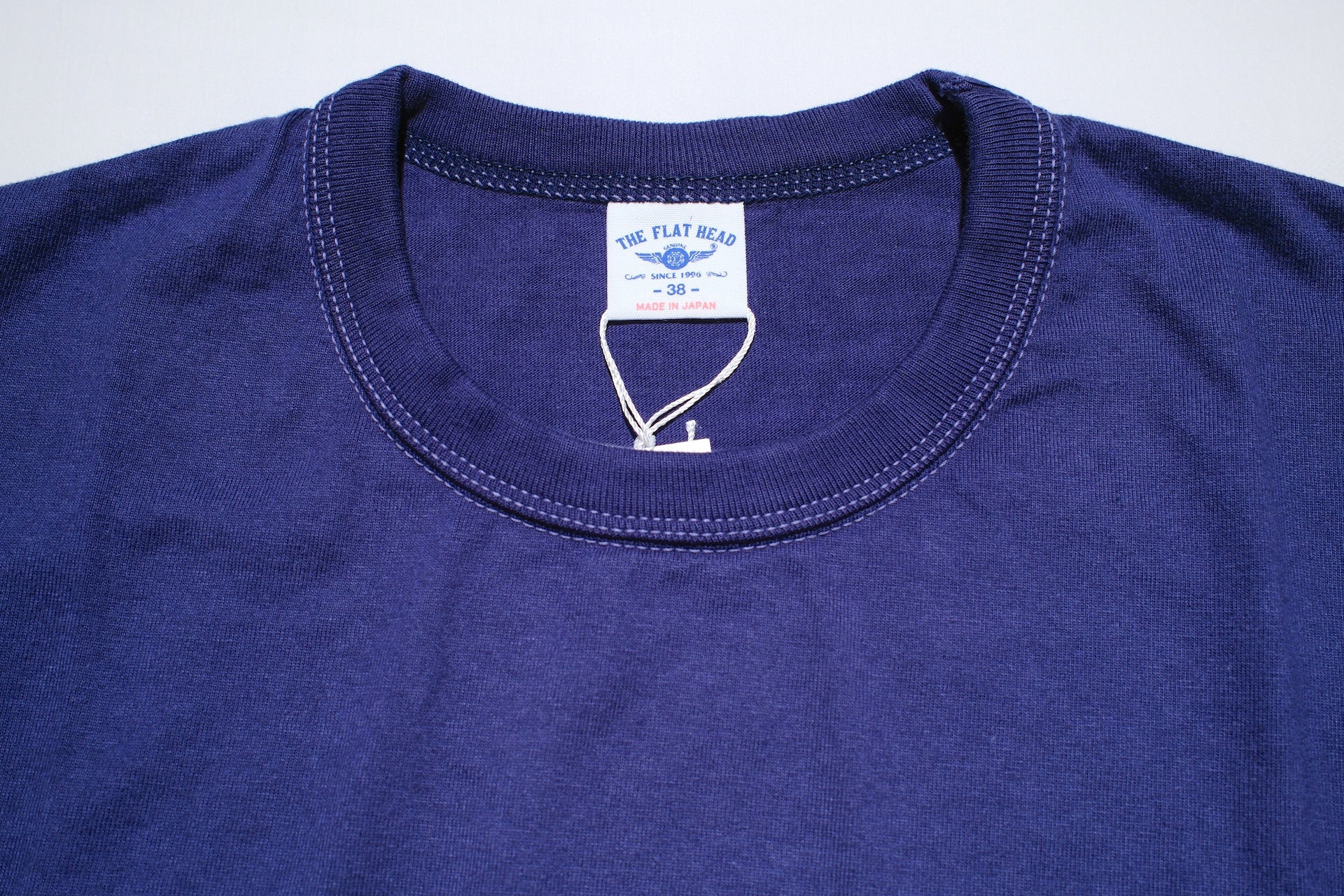 The Flat Head '26SS Version 9oz Loopwheeled Plain Tee (Eggplant Navy)