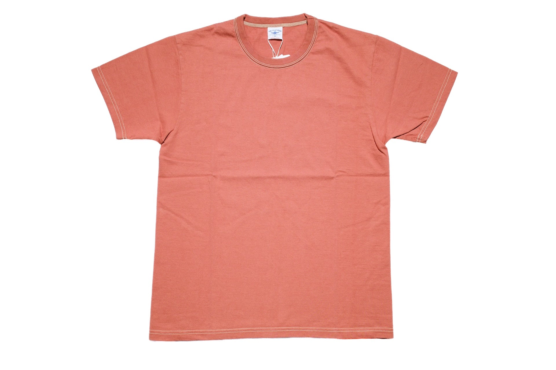 The Flat Head '26SS Version 9oz Loopwheeled Plain Tee (Brick Red)