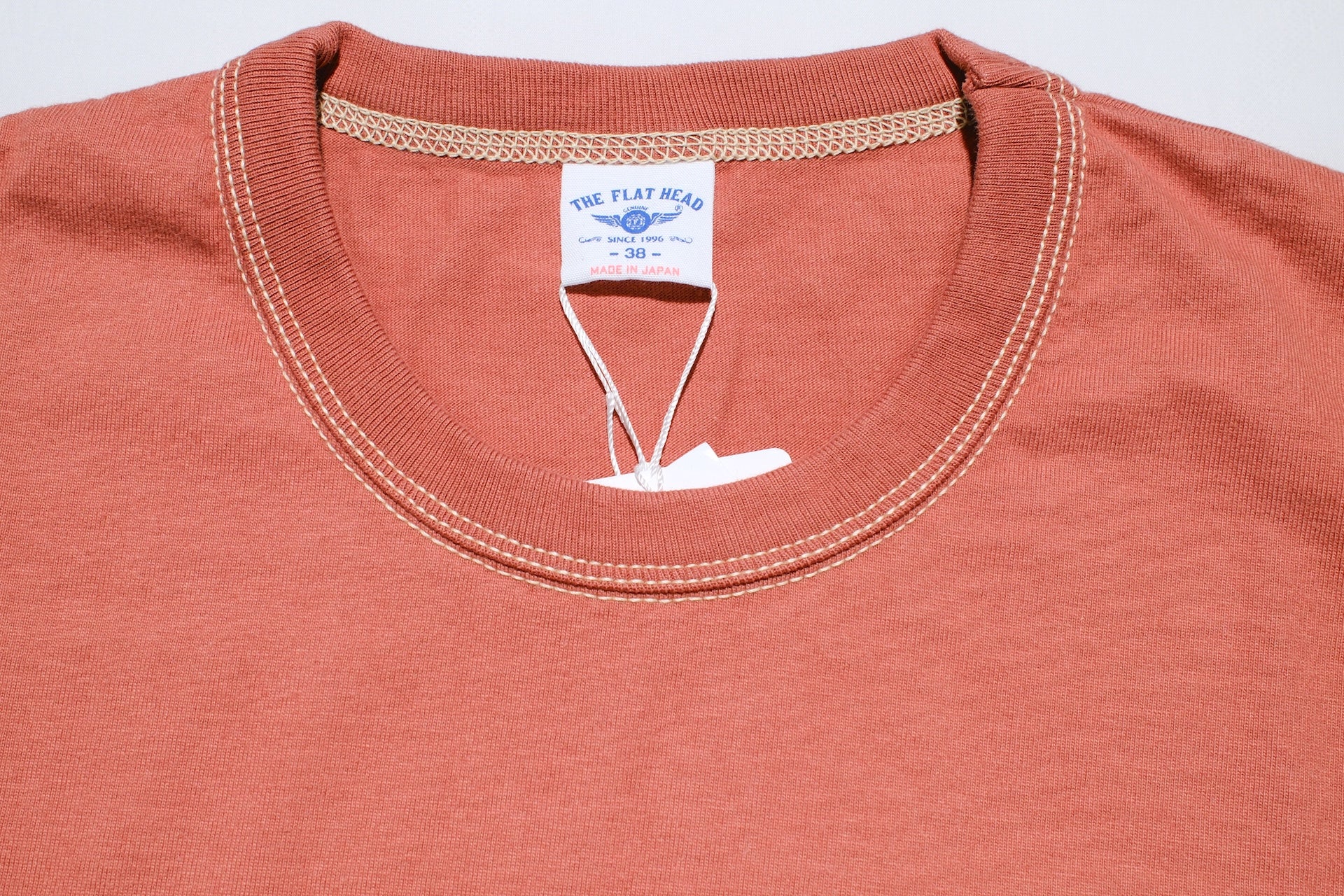 The Flat Head '26SS Version 9oz Loopwheeled Plain Tee (Brick Red)