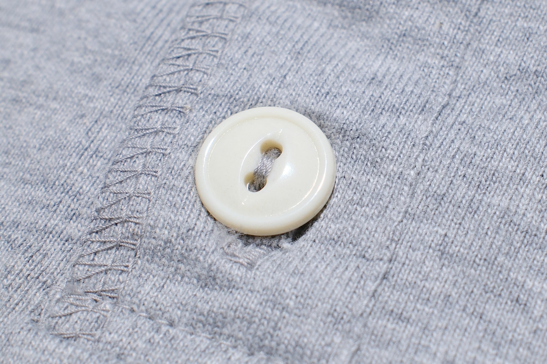 The Flat Head '26 Version 9oz Loopwheeled Henley Tee (Heather Grey)