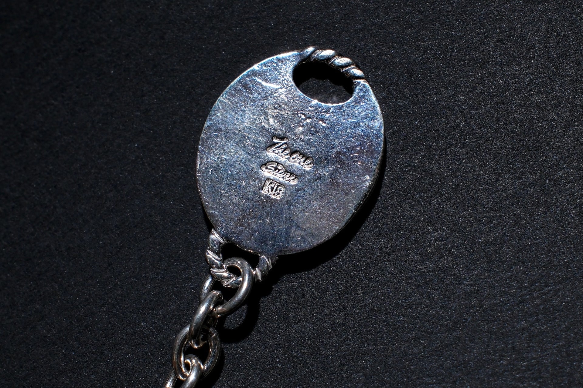 The One OCEAN "Round Azuki" Silver Chain with “Ocean Life” Pendant Hook (Large)