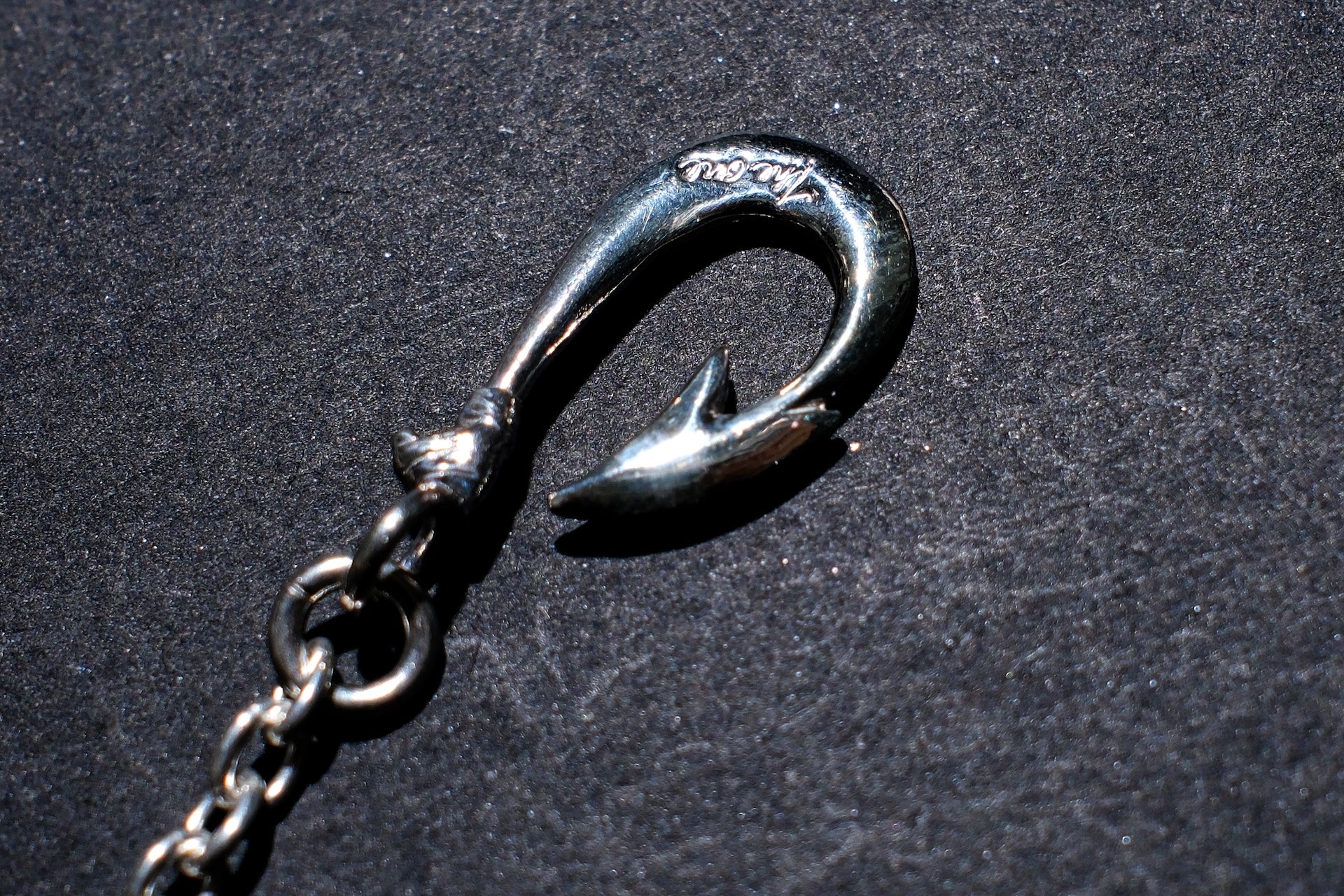 The One OCEAN "Round Azuki" Silver Chain with “Palm Tree” Hook (Small)