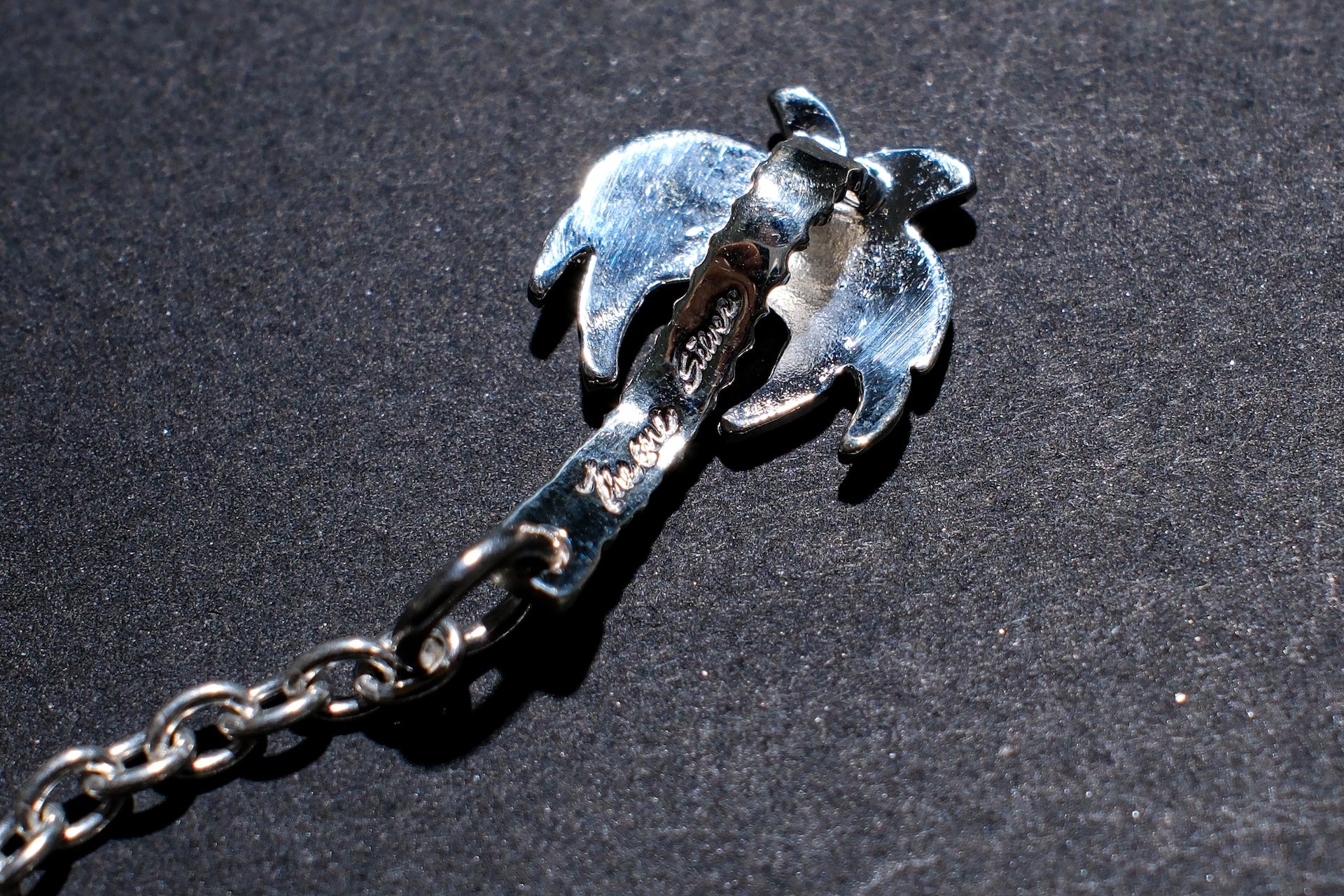 The One OCEAN "Round Azuki" Silver Chain with “Palm Tree” Hook (Small)