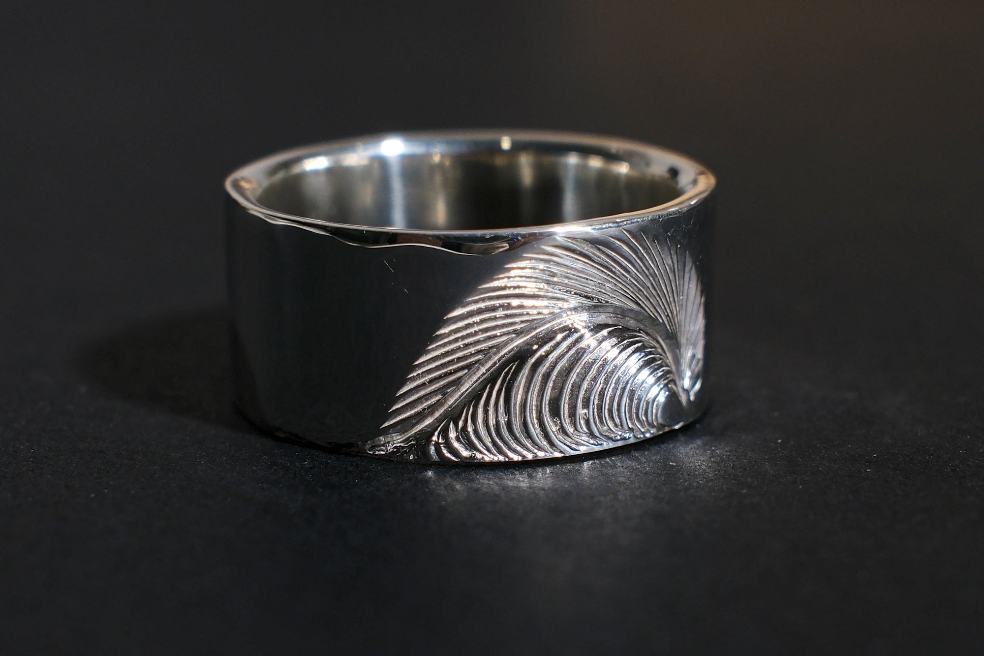 The One OCEAN "Prime Wave" Silver Ring (Right Flow)
