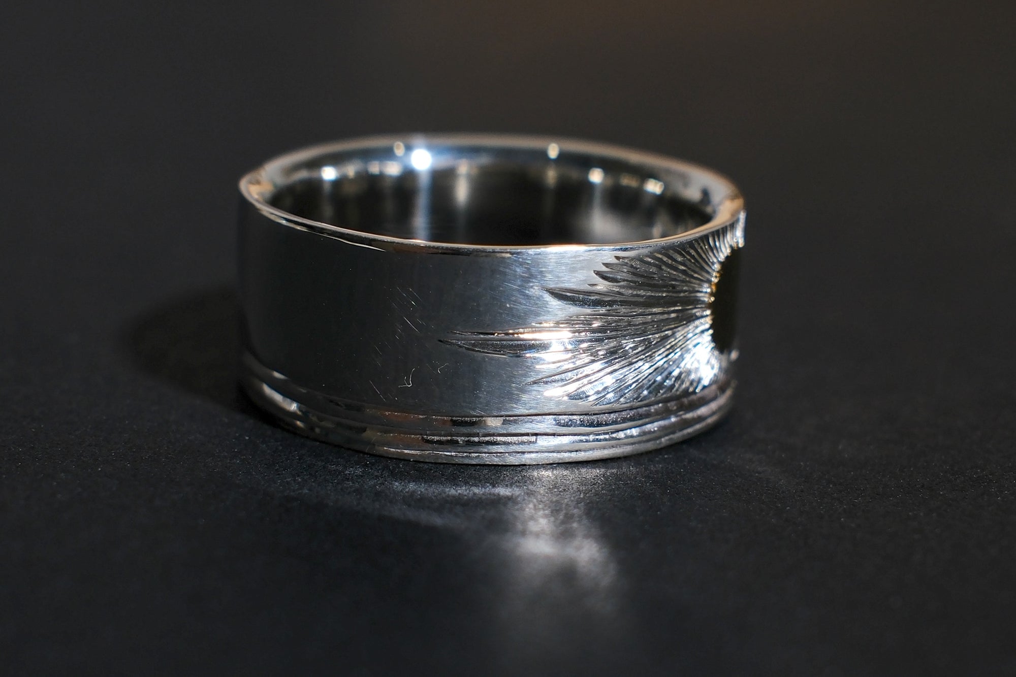 The One OCEAN "Rising Sun" Silver Ring with 18K Solid Gold Sun