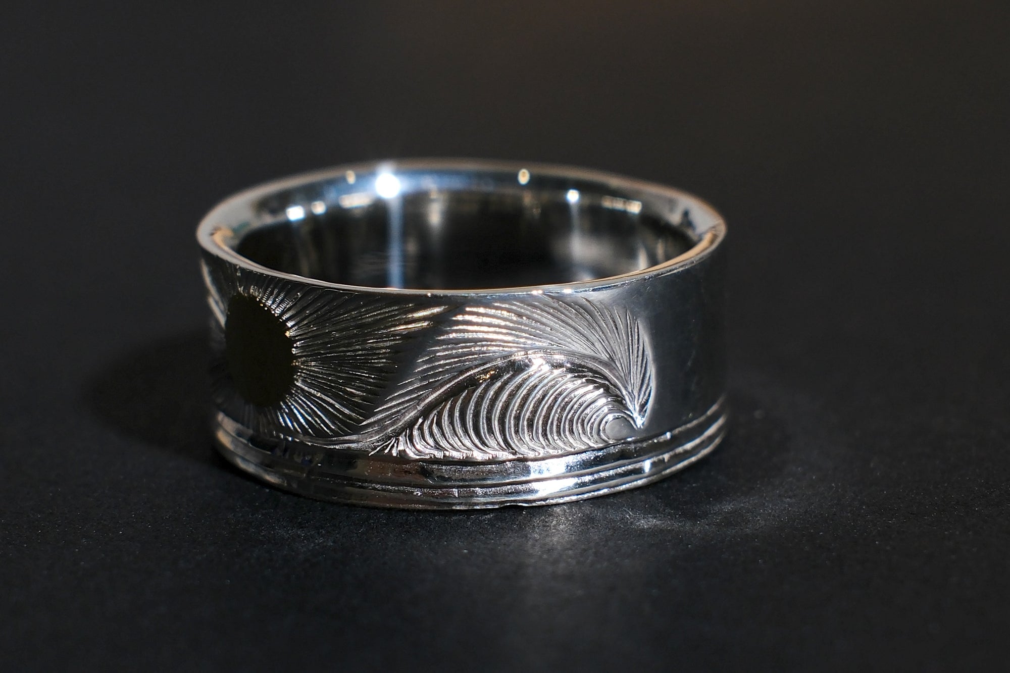 The One OCEAN "Rising Sun" Silver Ring with 18K Solid Gold Sun