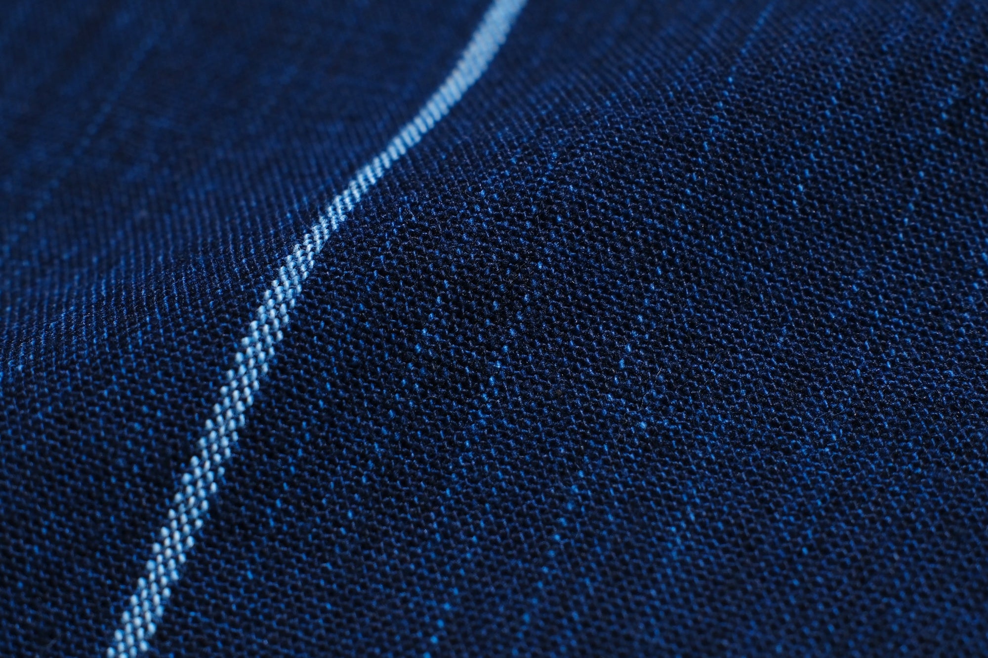 Omoto Denim 8oz Natural Indigo Dyed “Matsusaka-Jima” Open Collar Shirt