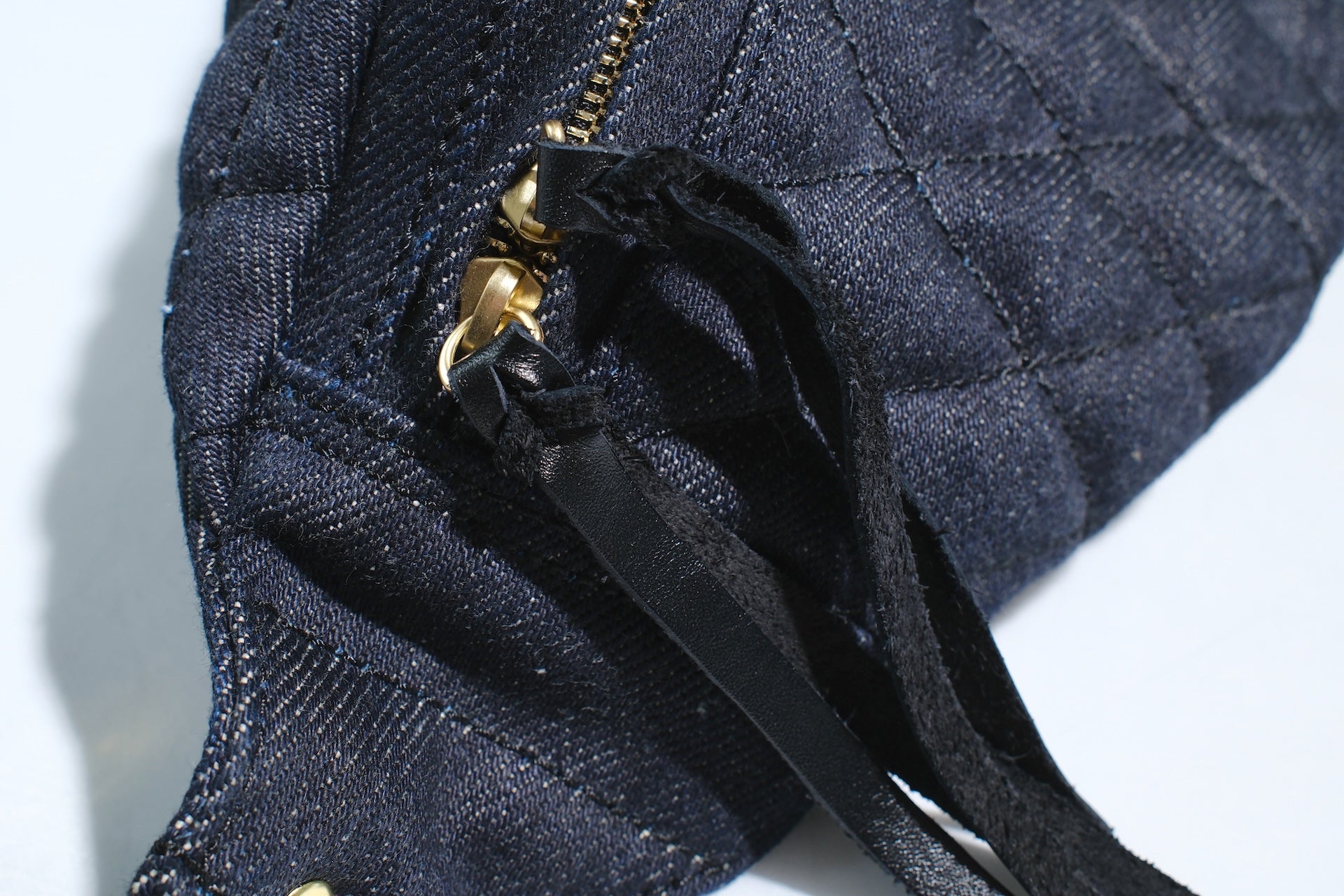 Iron Heart 25oz Selvage Denim “Diamond Stitched” Waist Bag (Indigo)