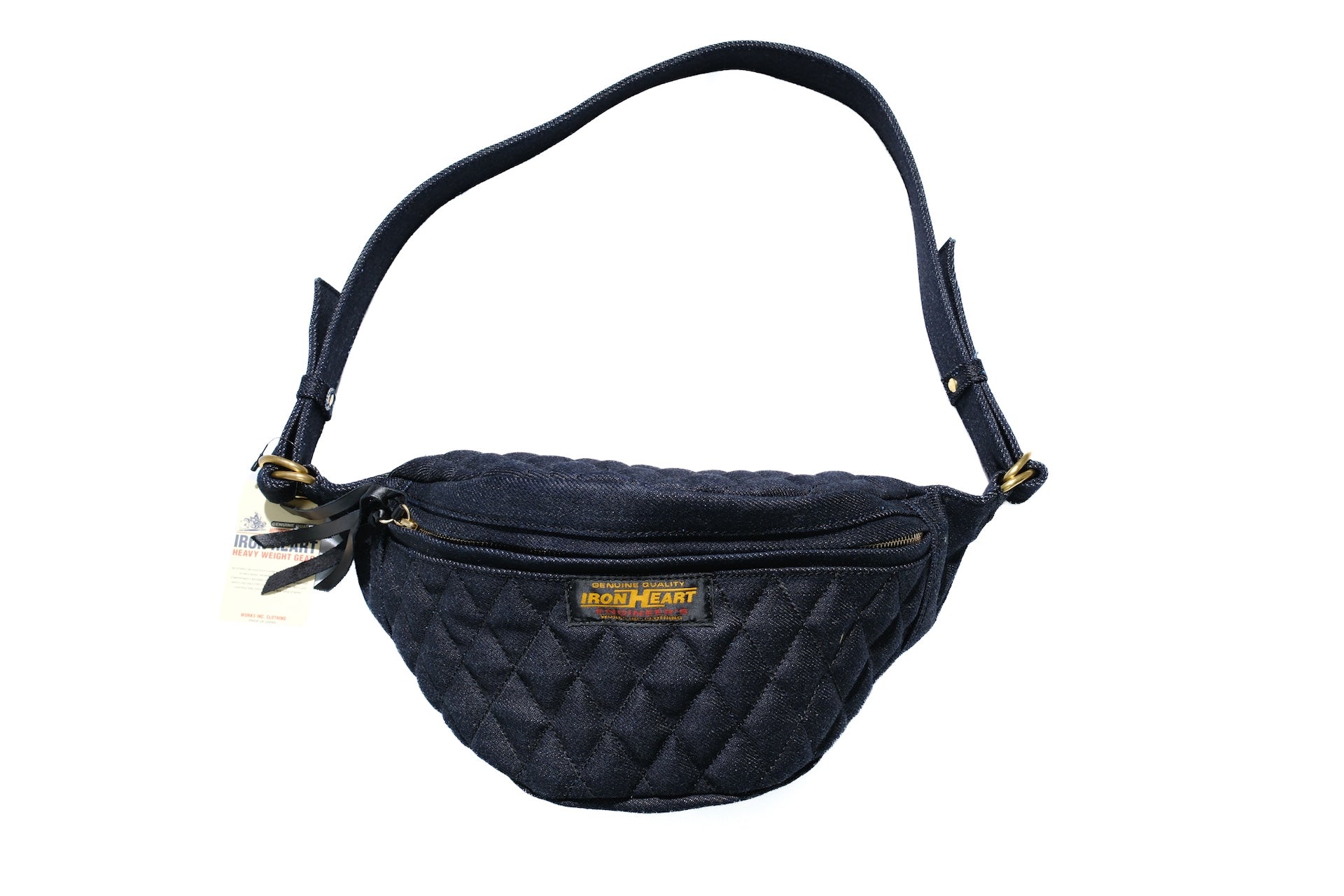 Iron Heart 25oz Selvage Denim “Diamond Stitched” Waist Bag (Indigo)