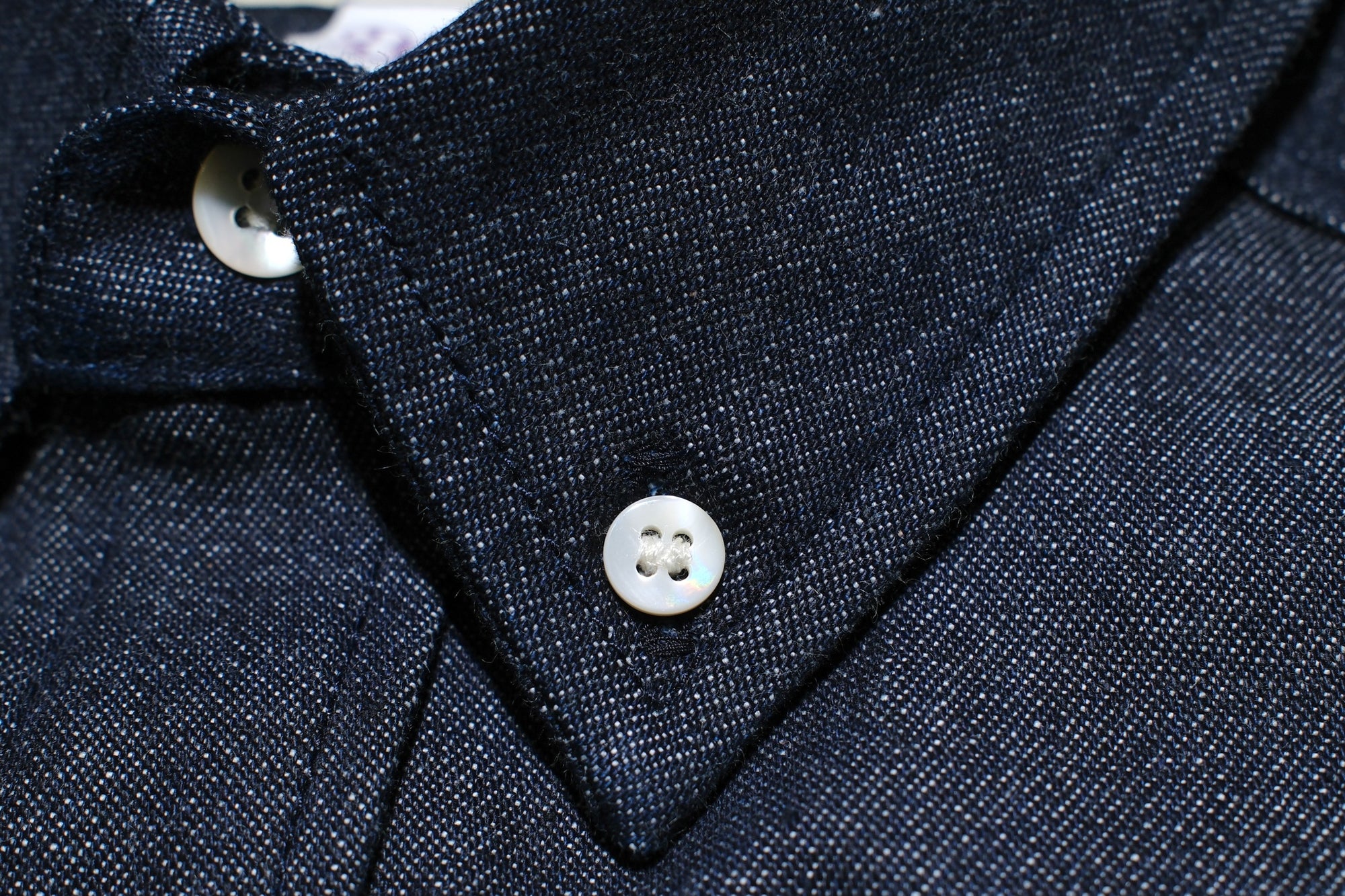 Unique Garment 12oz Selvage Denim 'Gatsby' Oxford Shirt (Grand Indigo)