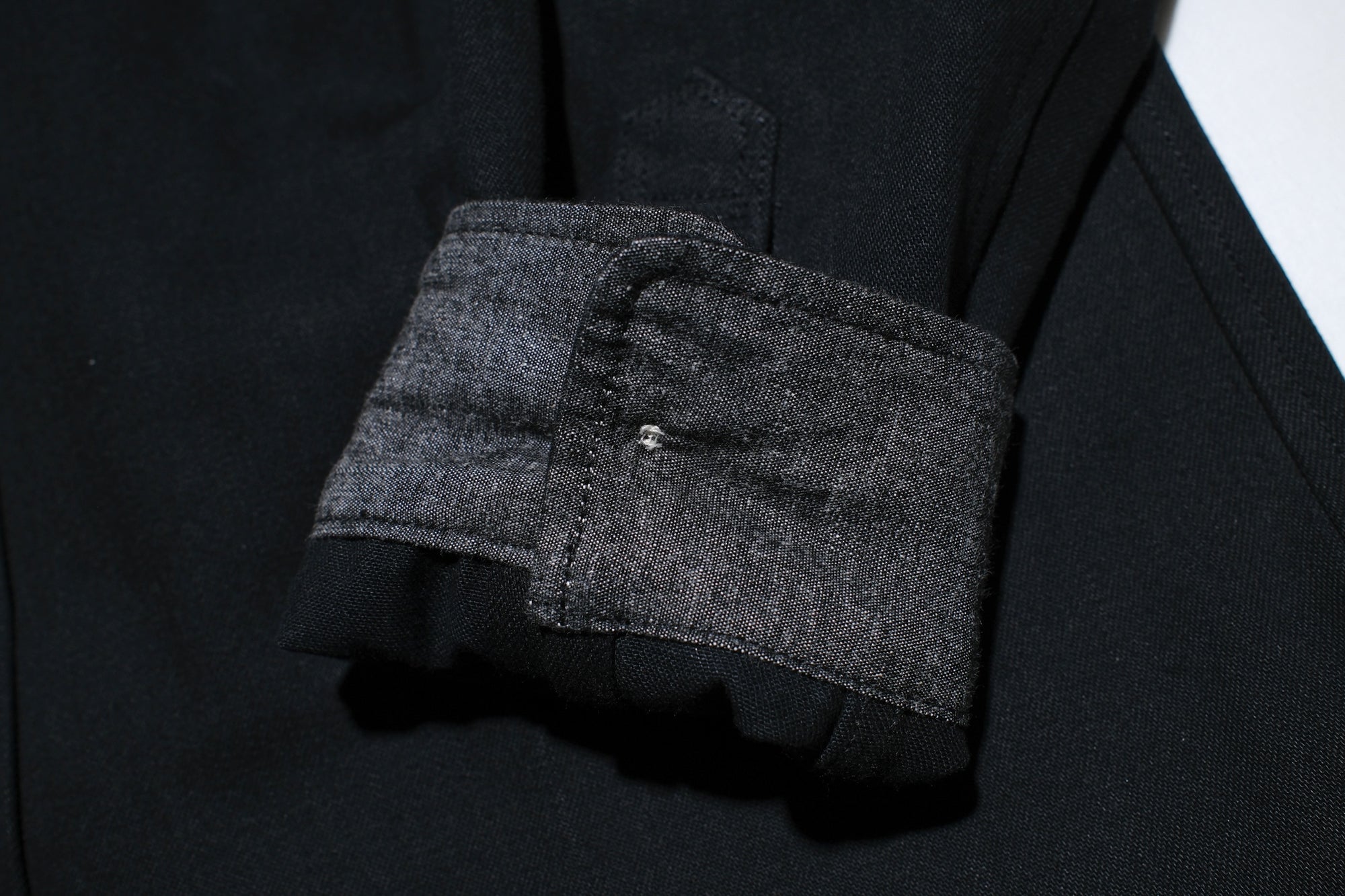 Unique Garment 12oz Selvage Denim 'Gatsby' Oxford Shirt (Solid Black)