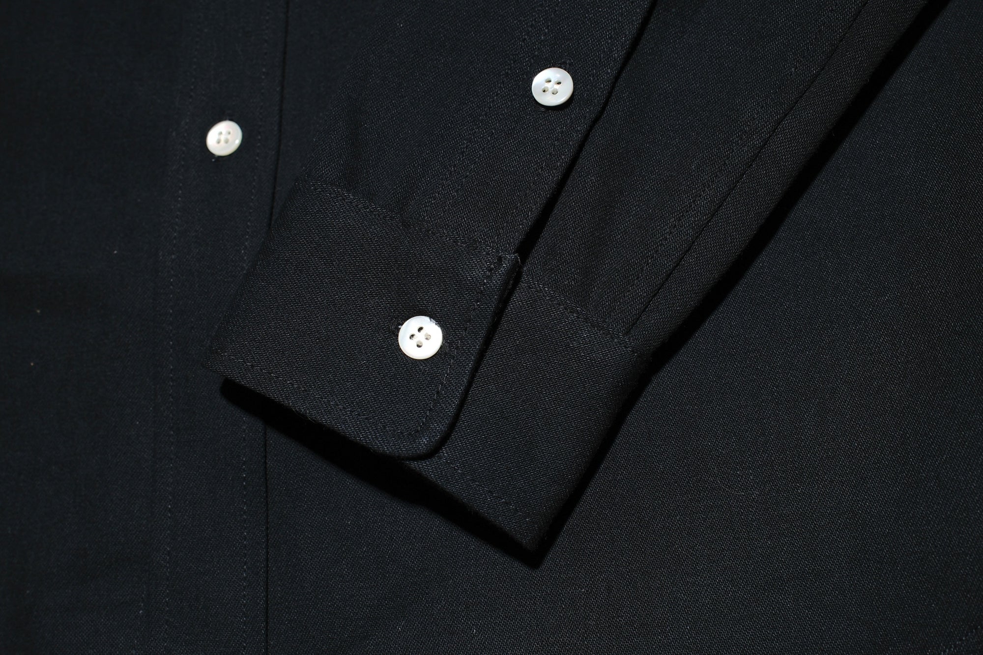 Unique Garment 12oz Selvage Denim 'Gatsby' Oxford Shirt (Solid Black)
