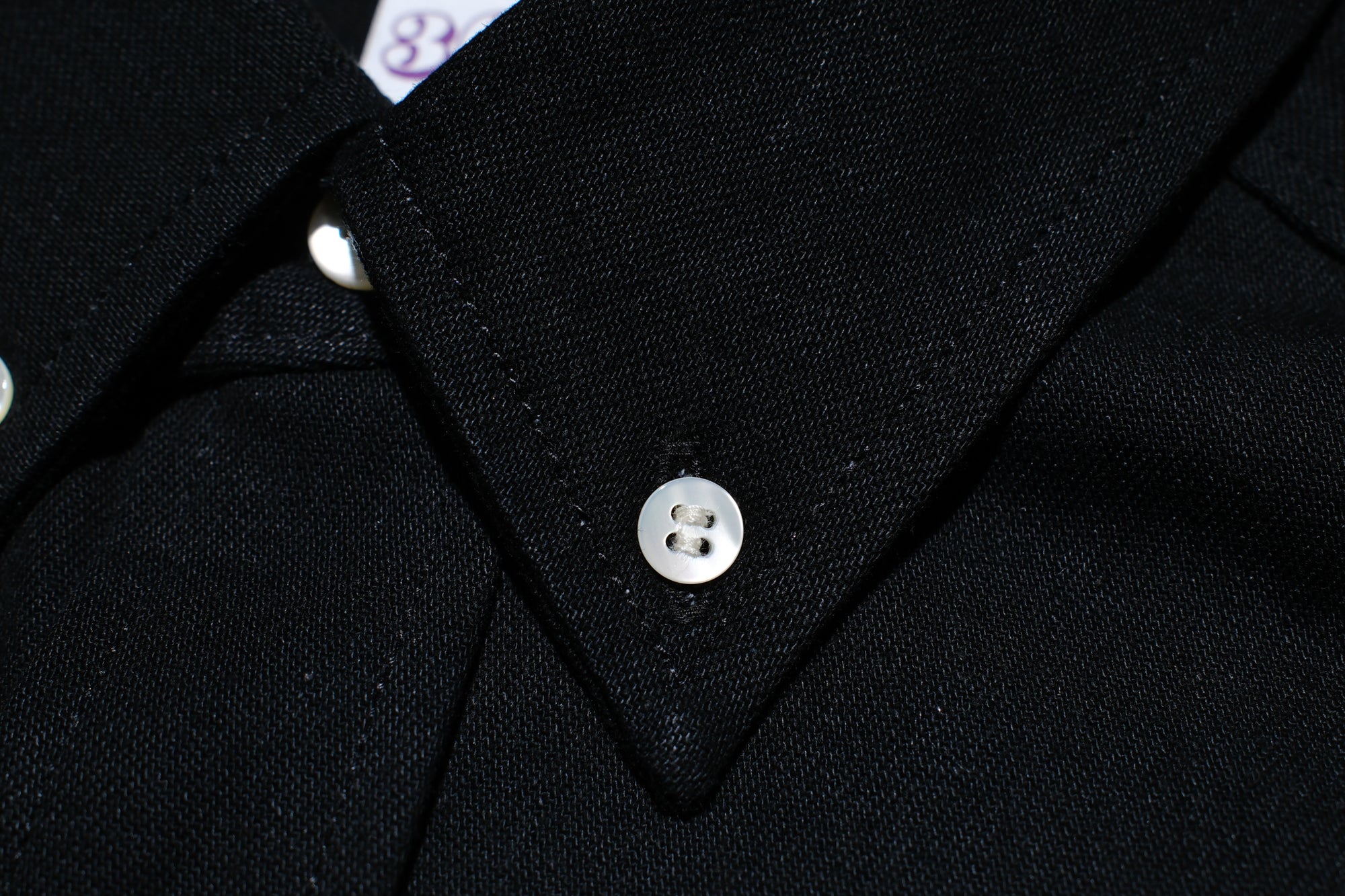 Unique Garment 12oz Selvage Denim 'Gatsby' Oxford Shirt (Solid Black)